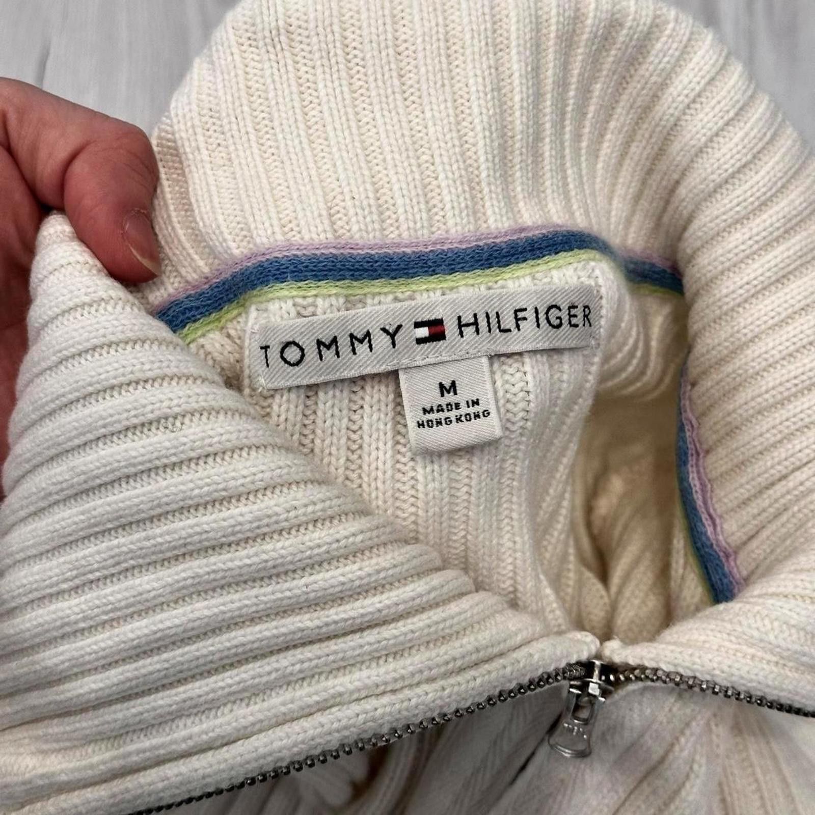 Tommy Hilfiger Tommy Hilfiger classic preppy white zip up top Size S / US 4 / IT 40 - 3 Thumbnail