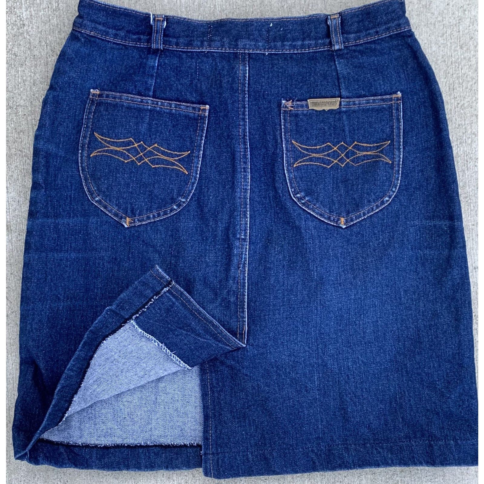 Vintage VINTAGE Bidanpow Denim Skirt High Waist Jean Skirt Size 26 28 1/2” Waist Blue Cotton Denim Short Mini Skirt Women 70s 80s Style Mens Womens Girls Size 26" / US 2 / IT 38 - 3 Thumbnail