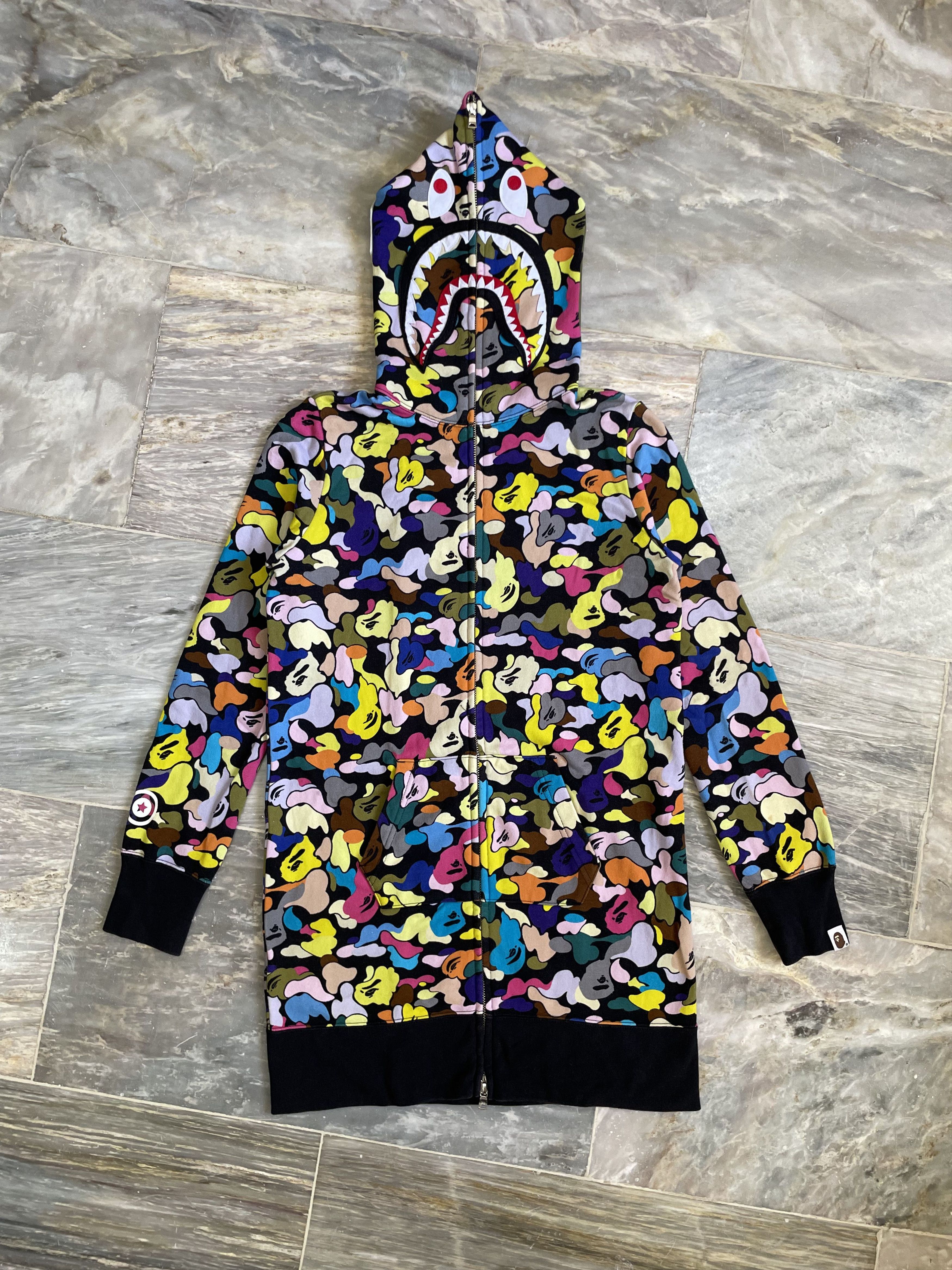 Bape Bape Black Multi Camo Shark Dress Hoodie Size XS / US 0-2 / IT 36-38 - 1 Thumbnail