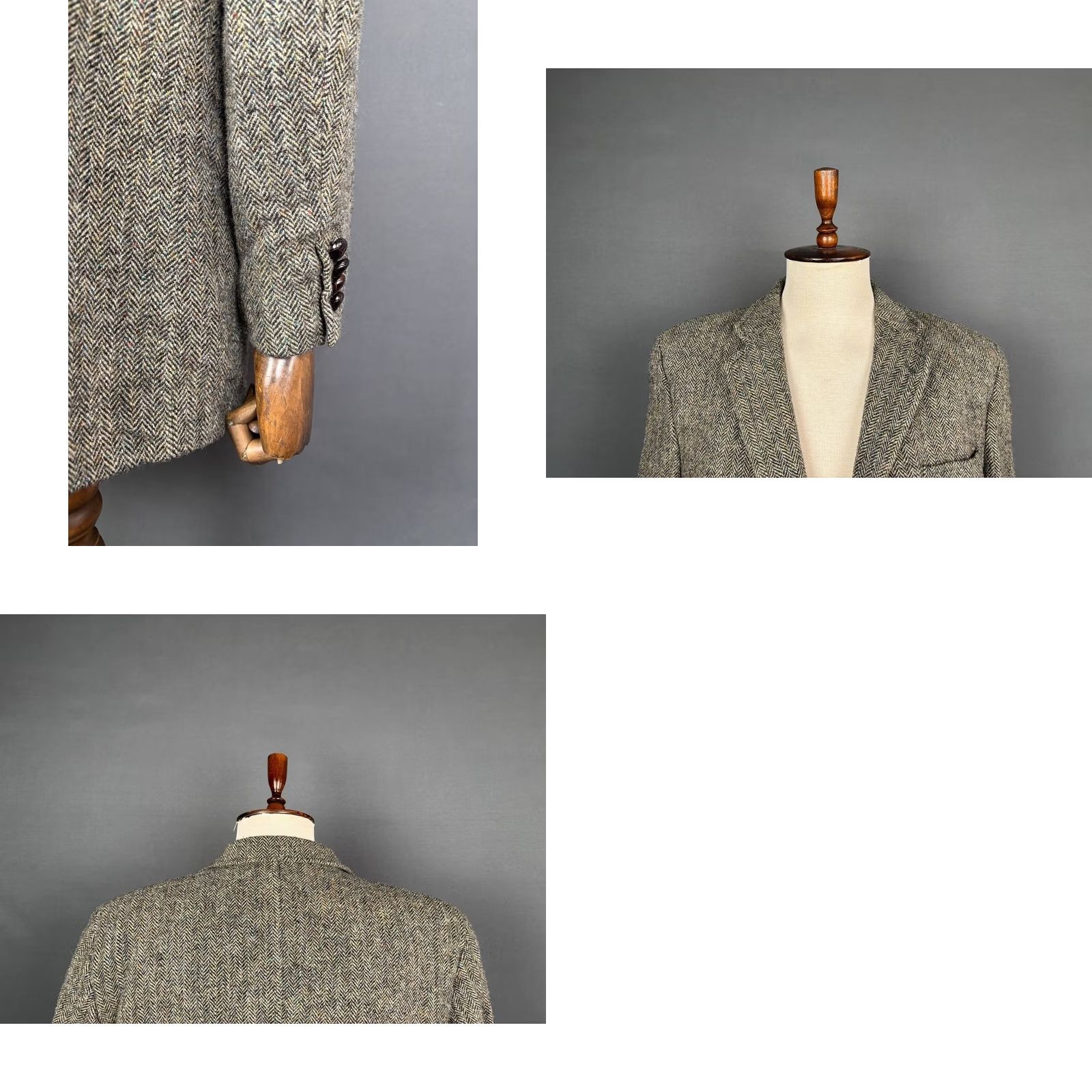 Harris Tweed Harris Tweed Mens Blazer Size 46 Gray Wool Long Sleeve Front Button Size US XXL / EU 58 / 5 - 8 Thumbnail