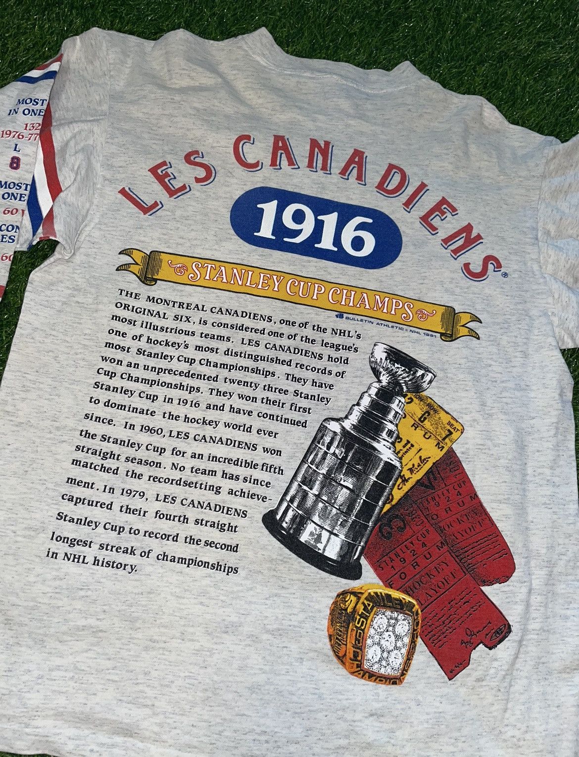 NHL × Vintage Vintage Bulletin 1991 NHL Montreal Canadians Stanley Cup Size US S / EU 44-46 / 1 - 4 Thumbnail