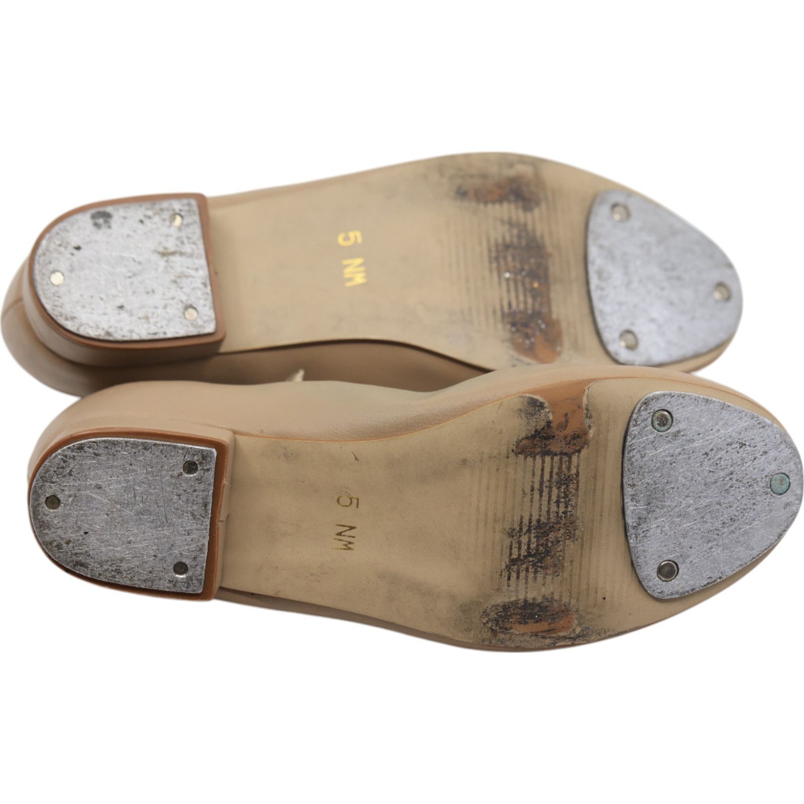 Staatsballett Award Tan Ballet Dance Shoes Size 5 NM w/ Plated Soles Size US 5 / IT 35 - 11 Thumbnail