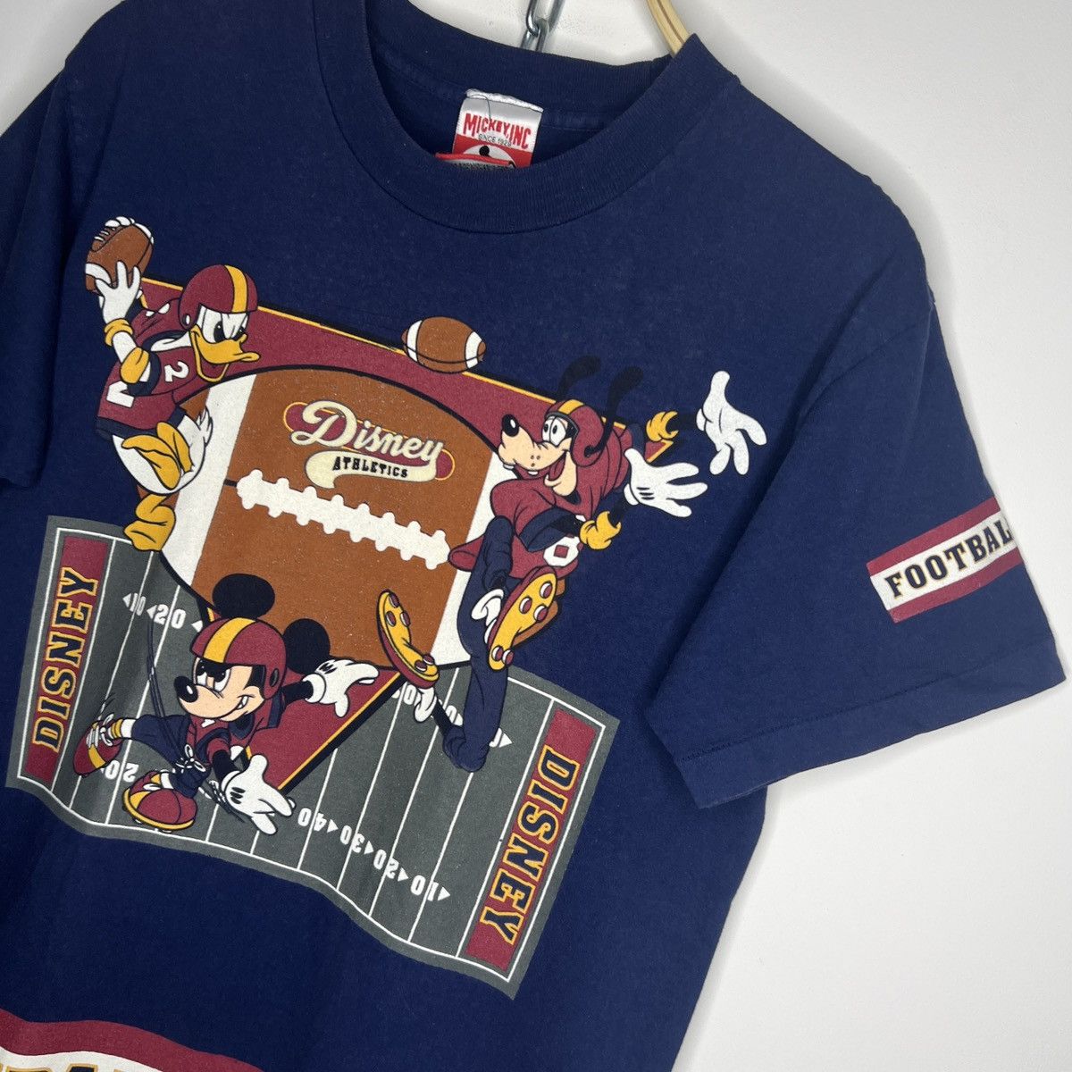 Disney × Mickey Inc × Vintage Vintage Disney Mickey Inc Mouse Athletics Football Tshirt Size US M / EU 48-50 / 2 - 5 Thumbnail