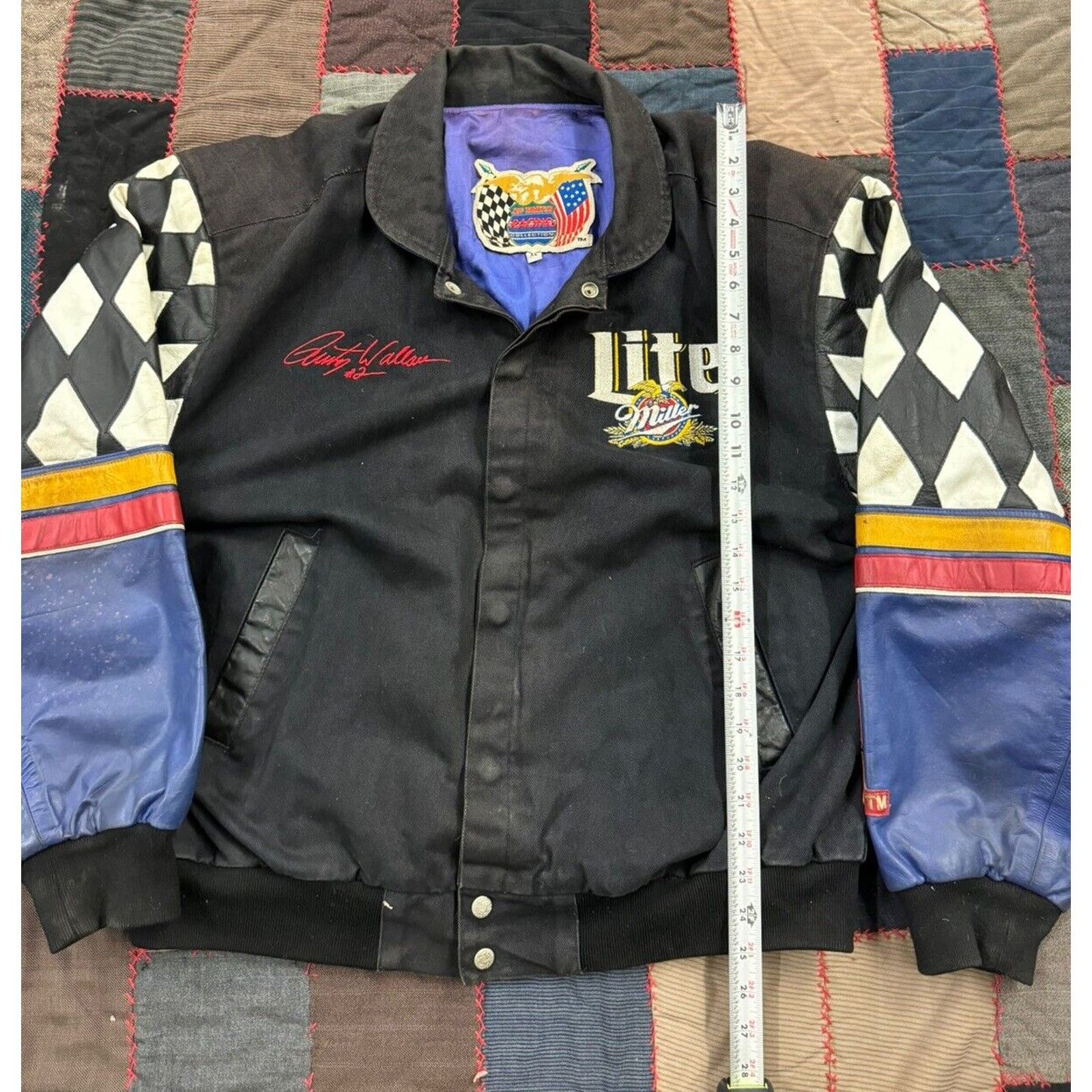 Jeff Hamilton VTG 80s Rusty Wallace Jeff Hamilton Jacket Miller Lite XL Size US XL / EU 56 / 4 - 6 Thumbnail