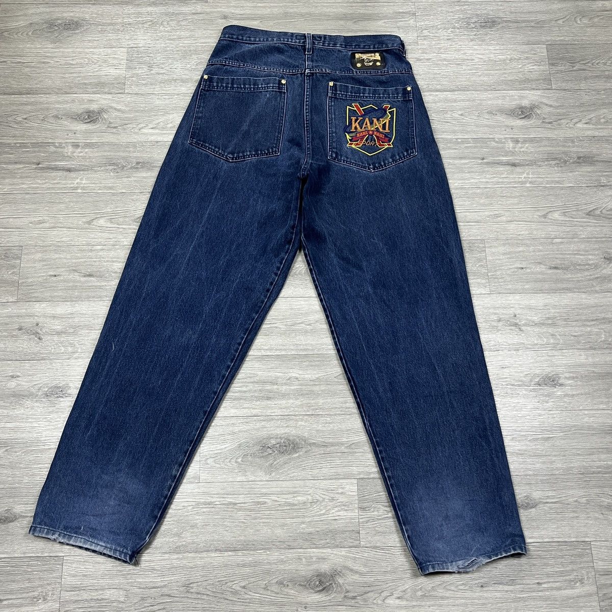 Karl Kani Vintage 90s Karl Kani Baggy Jeans Embroidered Logo Denim Size US 36 / EU 52 - 5 Thumbnail