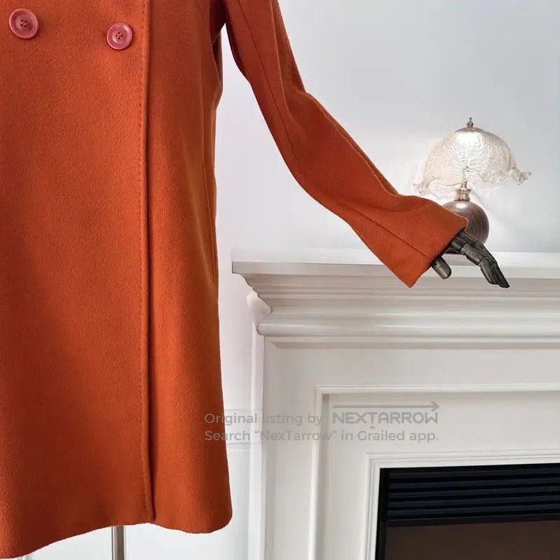 Max Mara MaxMara Orange Wool Ladies Coat . Size L / US 10 / IT 46 - 3 Thumbnail