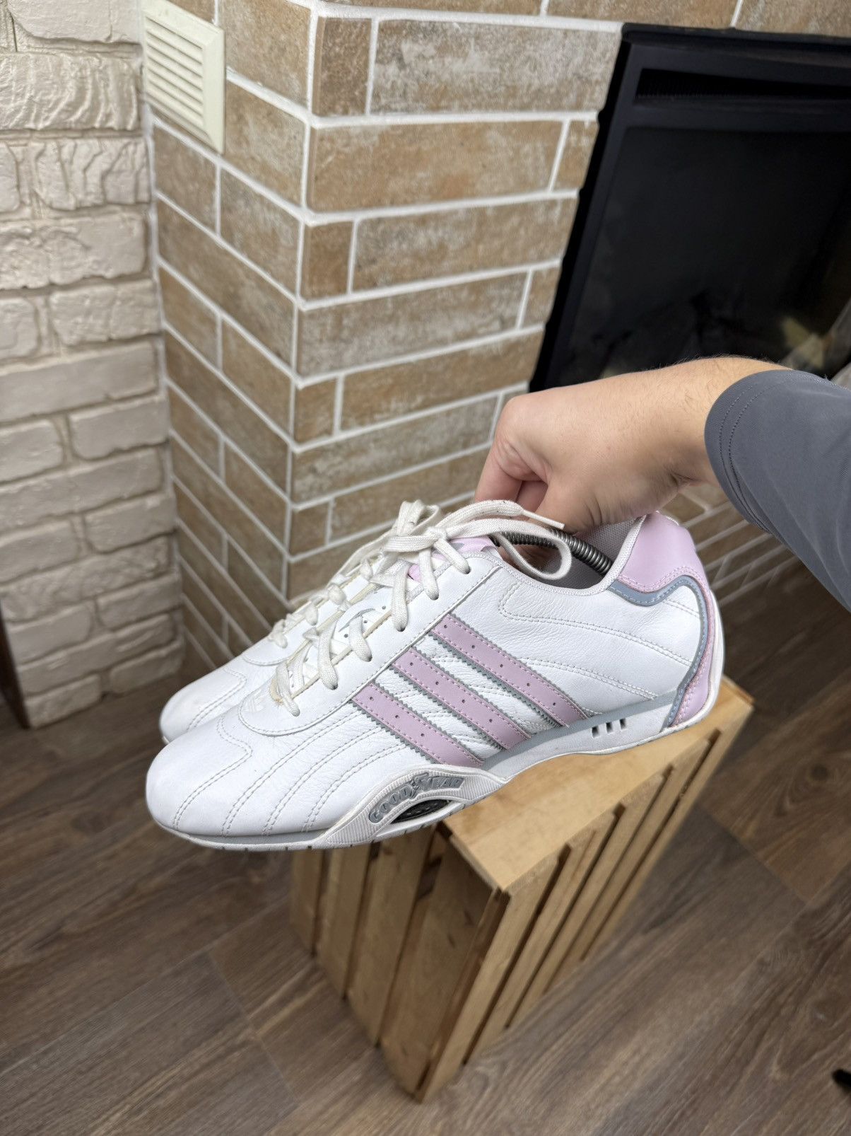 Adidas Adidas Goodyear Vintage Leather Y2K White /Pink Shoes Size US 8 / IT 38 - 2 Thumbnail