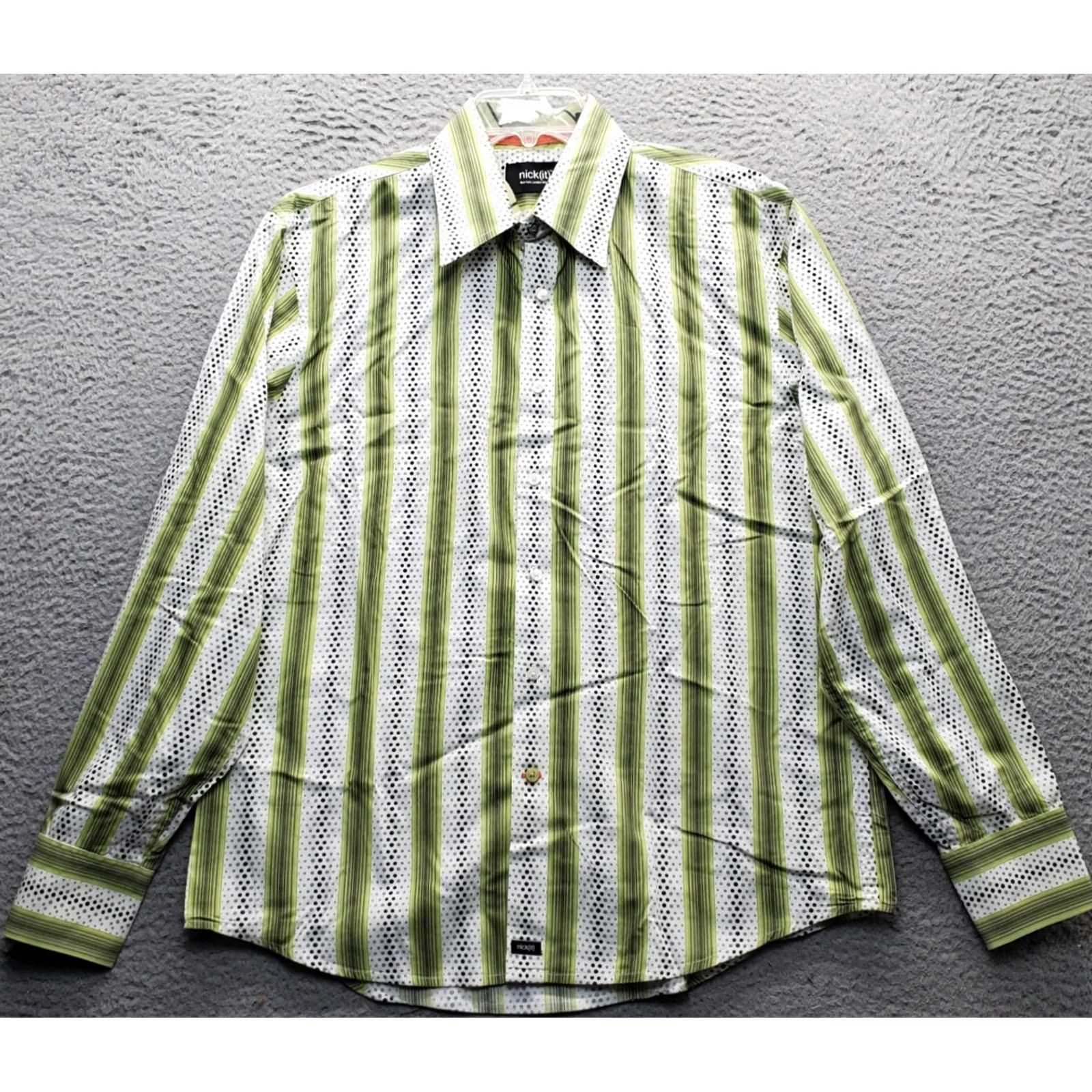 Etro Nick(it) Y2k Retro Clubwear Shirt Men L Multicolor Striped Polka Dot Collar Button-Up Size US L / EU 52-54 / 3 - 2 Thumbnail