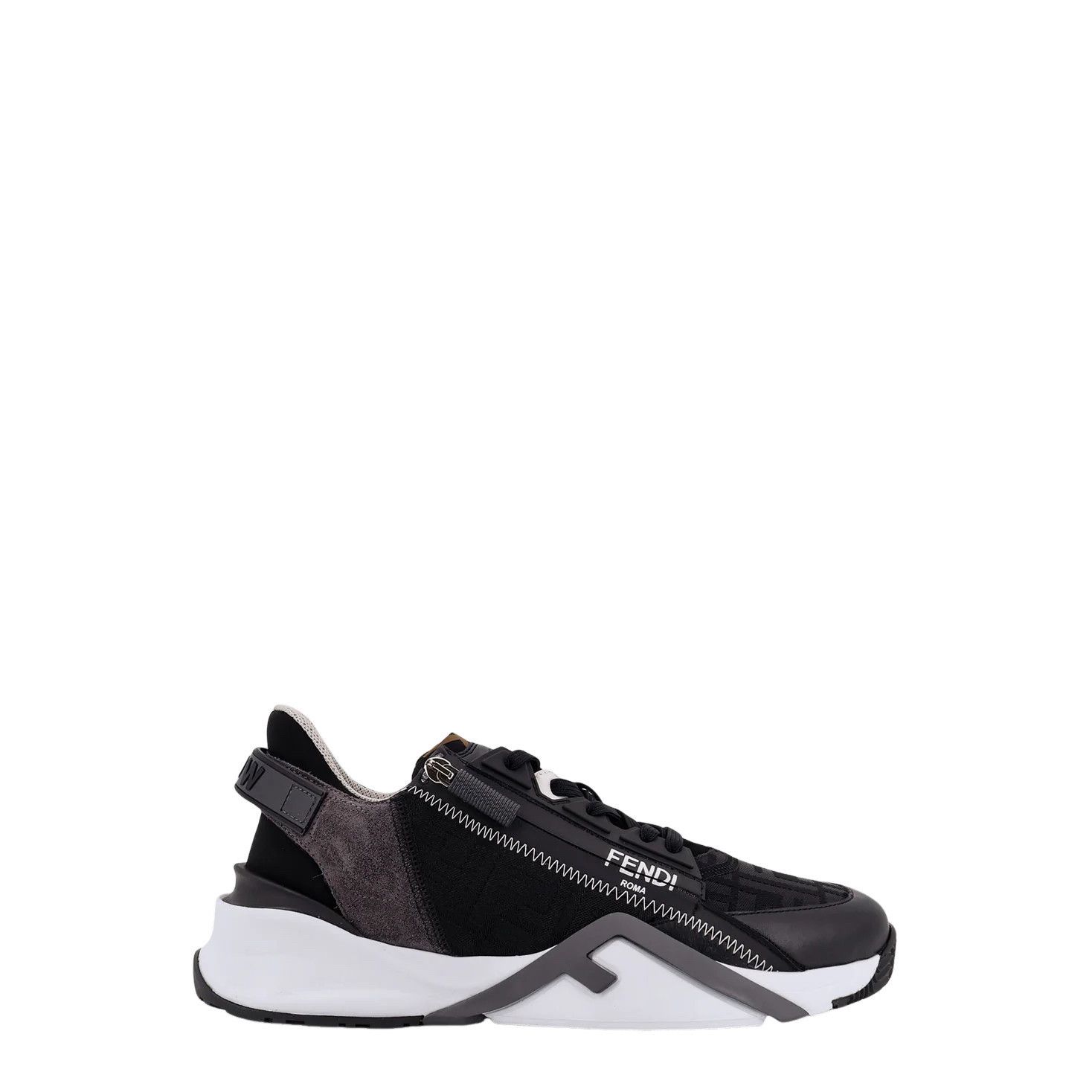 FENDI Flow Black Jacquard Sneakers New & Authentic (Men's si