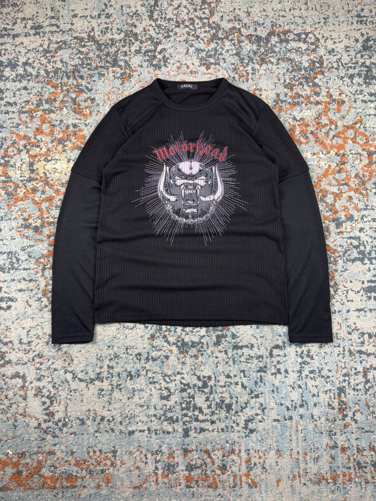 Band Tees Vintage 2000s Motorhead layered ribbed long sleeve tee top Size US L / EU 52-54 / 3 - 1 Thumbnail