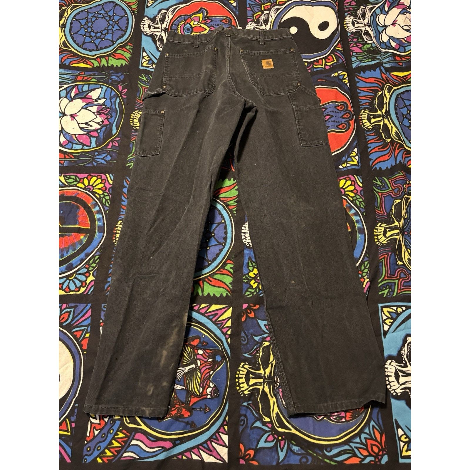 Vintage carhartt doubleknee black rare small distressed Pant 33 X 34 Size US 33 - 2 Thumbnail