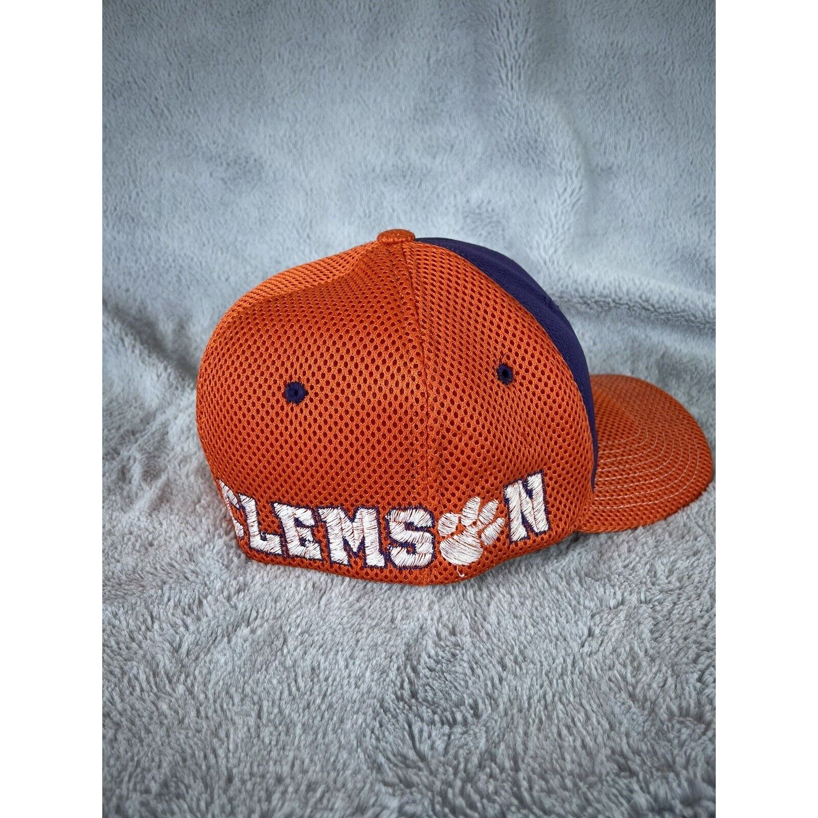 Zephyr Clemson Tigers Fitted Hat Zephyr Medium Large Orange Purple Size ONE SIZE - 3 Thumbnail