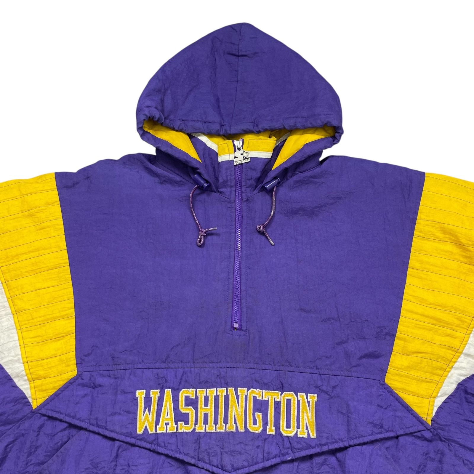 NCAA VTG 90s WASHINGTON HUSKIES STARTER PULLOVER PUFFER JACKET Size US XL / EU 56 / 4 - 4 Thumbnail
