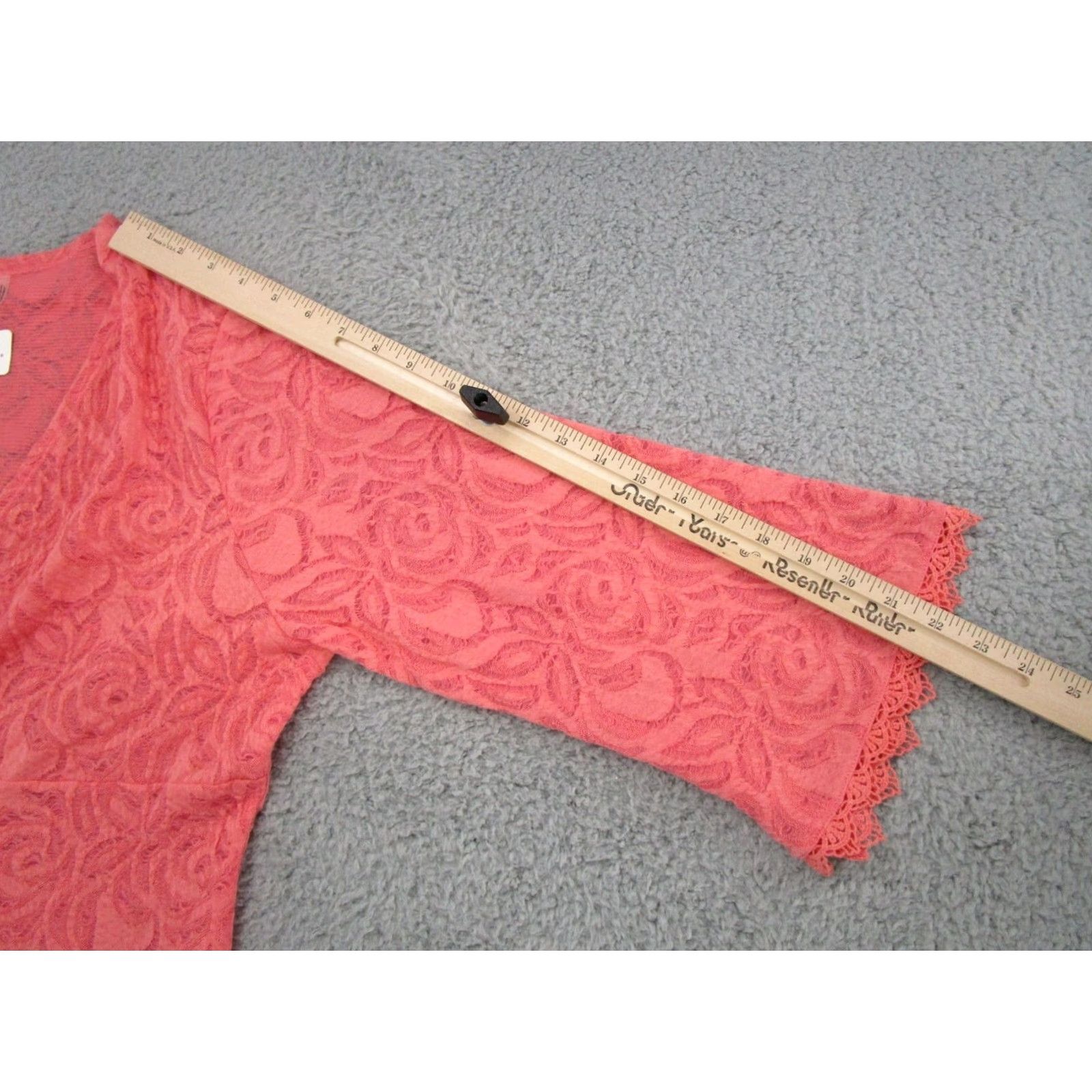 Pinko VINTAGE Simply Noelle Watermelon Pink Tunic Dress Lace 3/4 Sleeve Size 2XL NEW Size XXL / US 16-18 / IT 52-54 - 7 Thumbnail