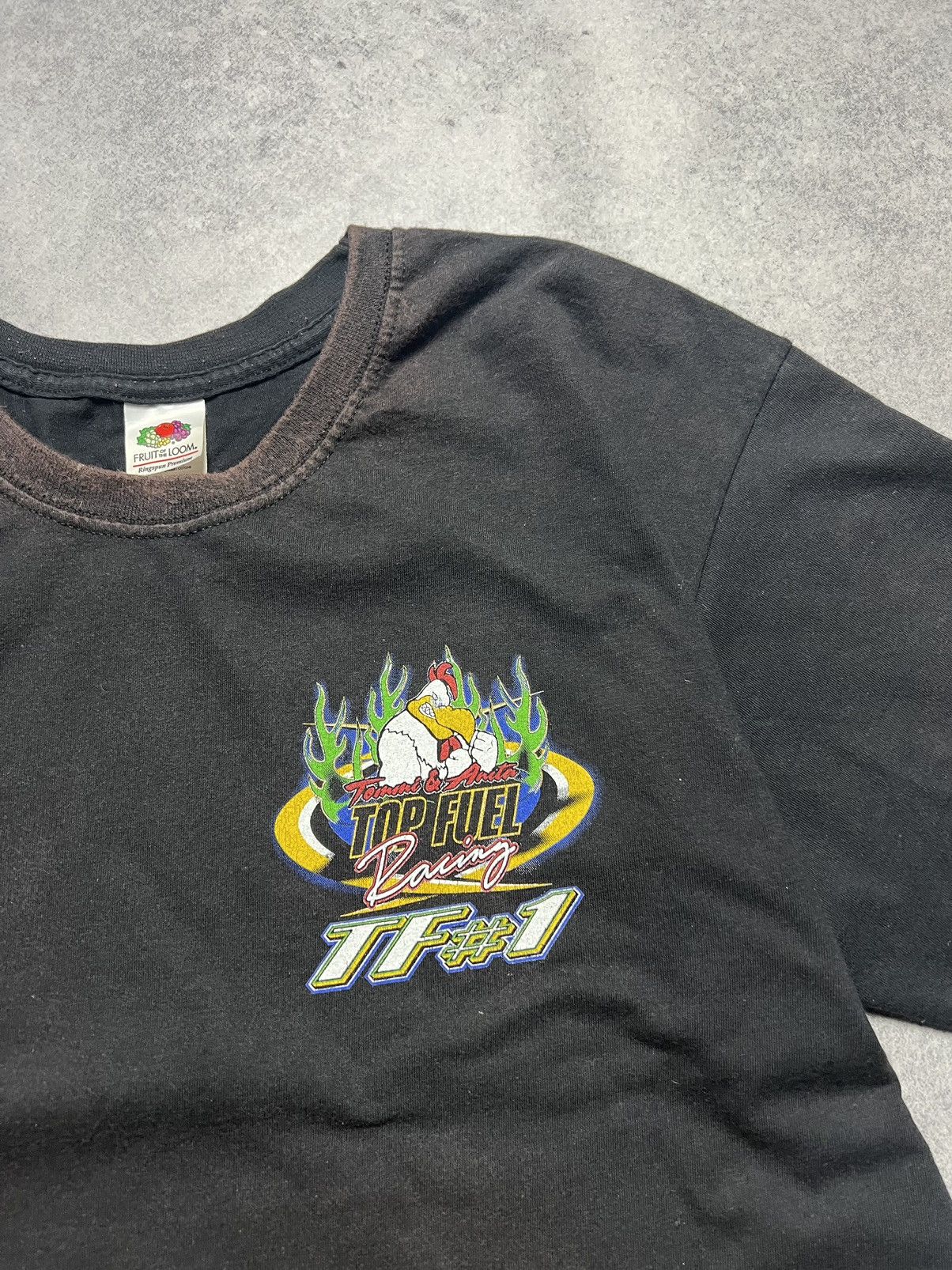 Japanese Brand Vintage Top Fuel Racing F1 Faded Mudwash Y2K Tee Shirt Size US L / EU 52-54 / 3 - 6 Thumbnail
