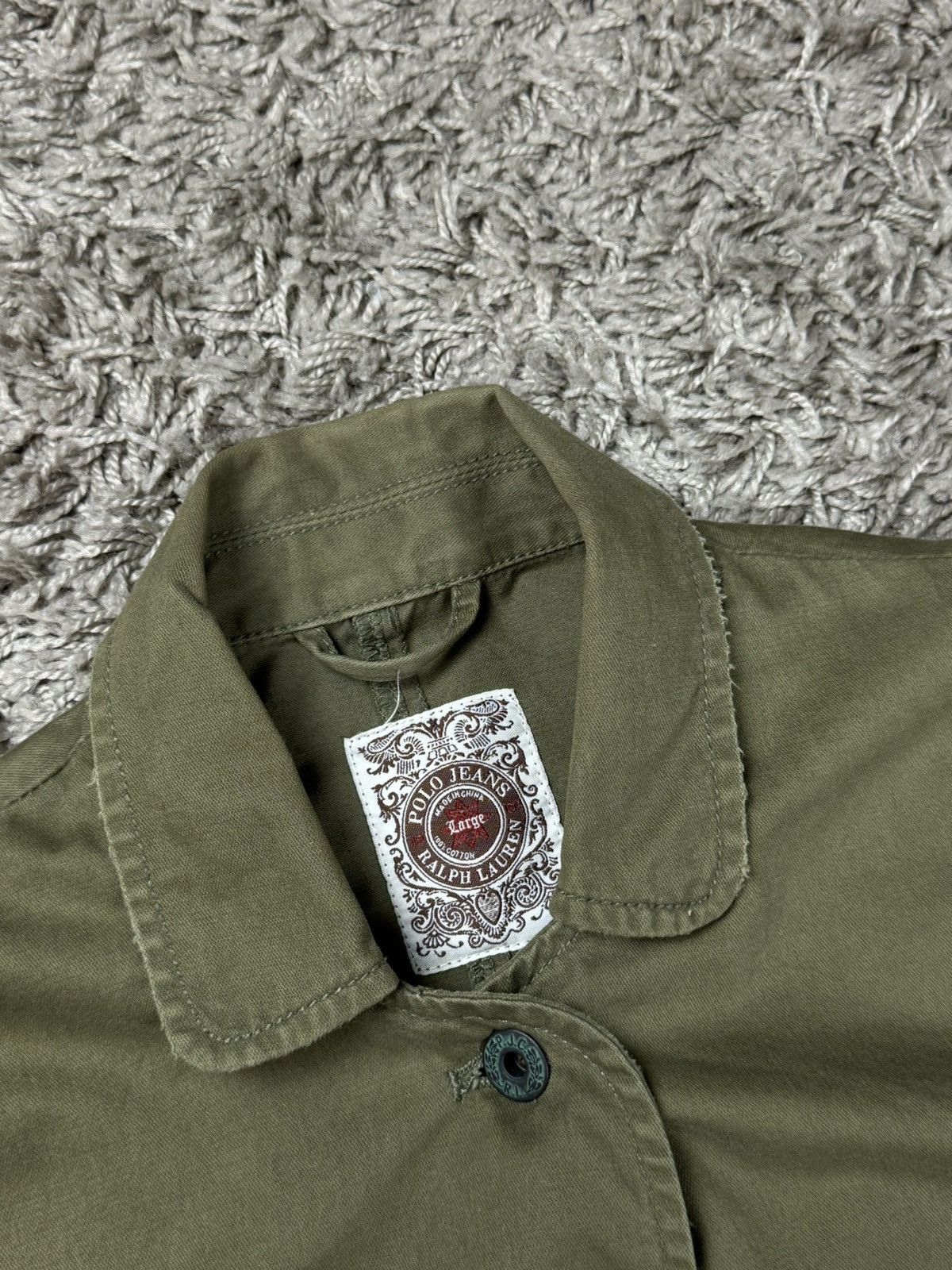Polo Ralph Lauren × Vintage Denim jacket blazer Polo Ralph Lauren original casual item Size L / US 10 / IT 46 - 2 Thumbnail