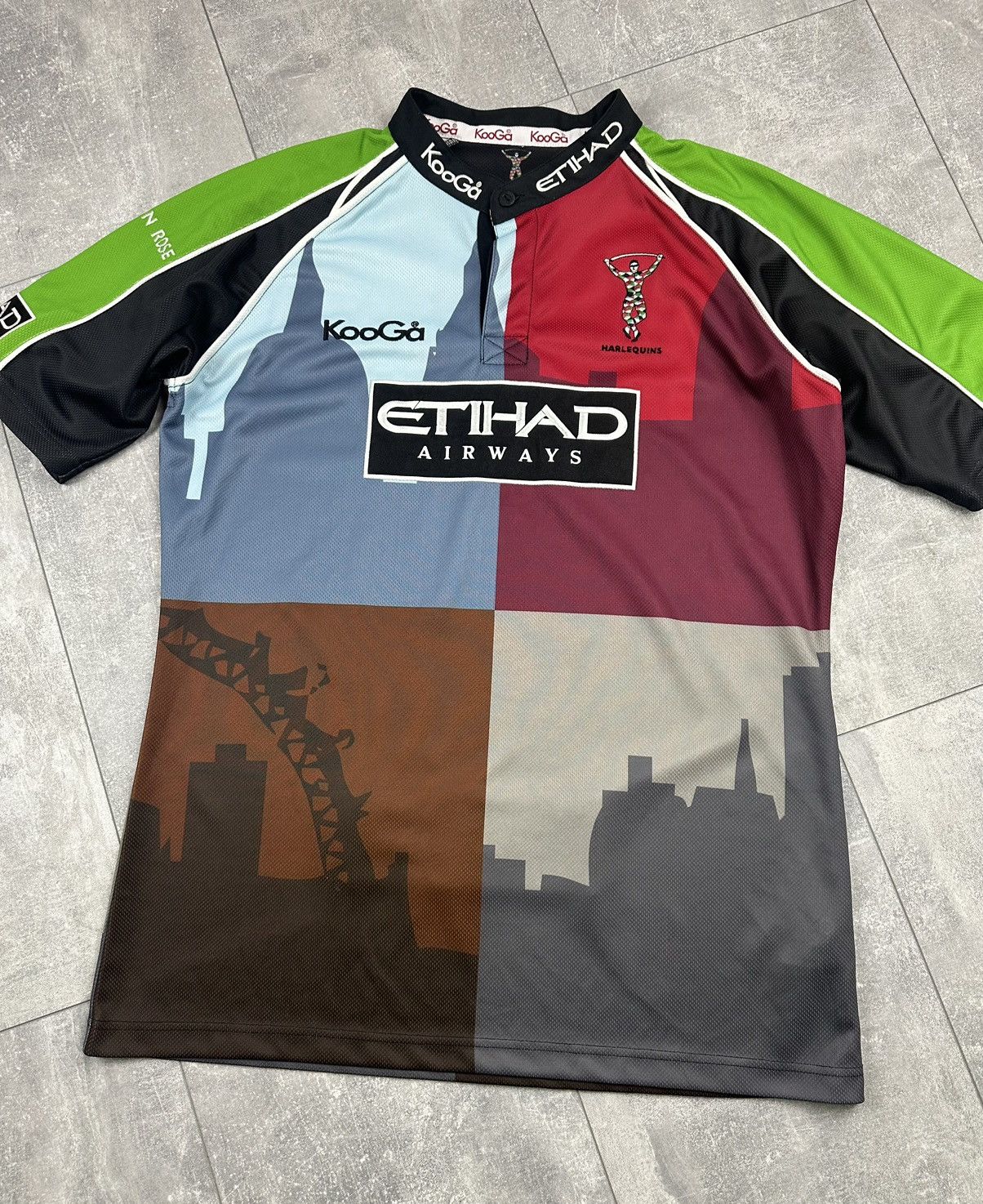 Canterbury of New Zealand Kooga Harlequins Rugby Multi-print Logo Jersey Size US L / EU 52-54 / 3 - 3 Thumbnail