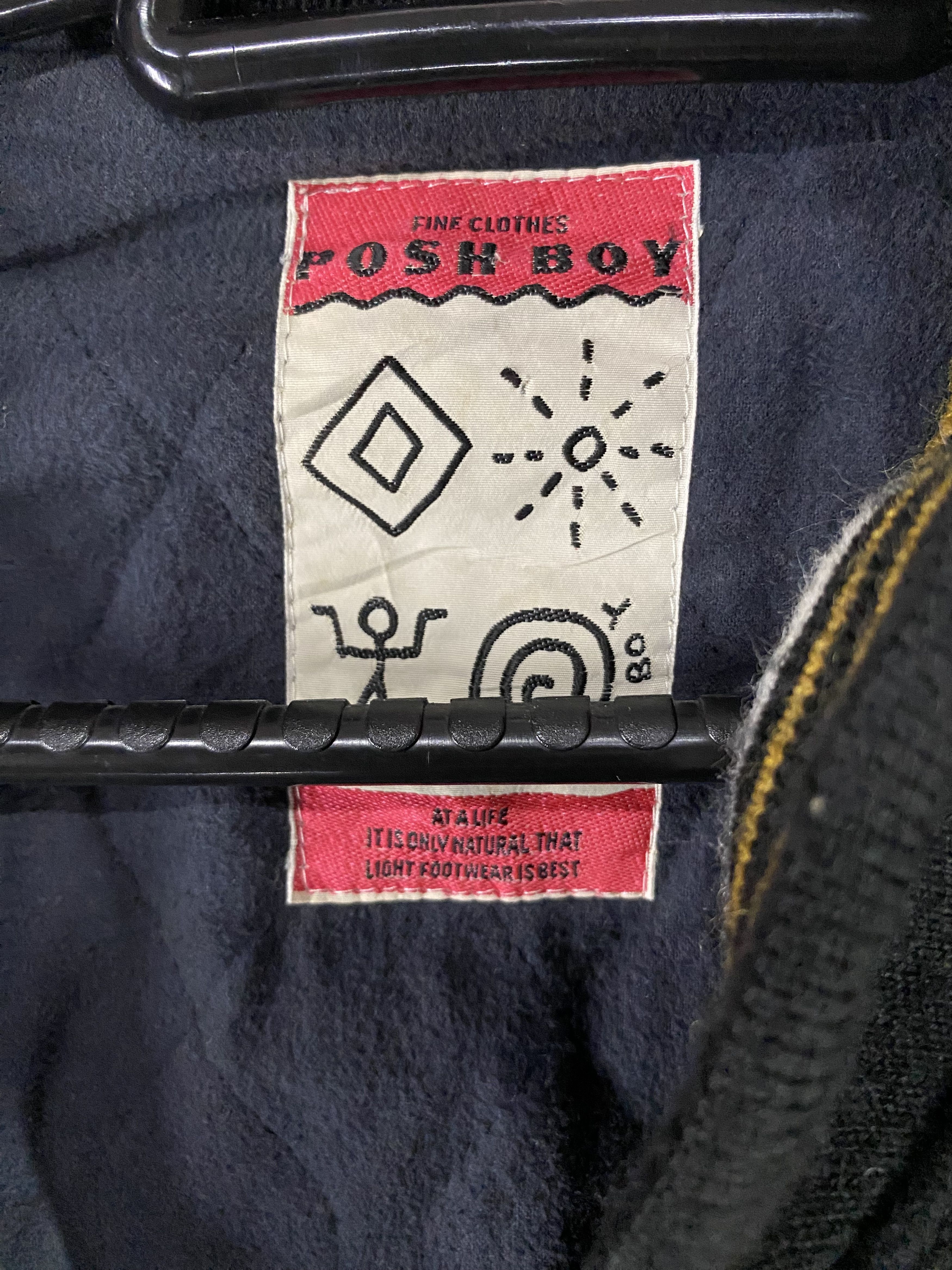 Japanese Brand 90s Posh Boy embroidered logo wool leather varsity jacket Size US L / EU 52-54 / 3 - 9 Thumbnail