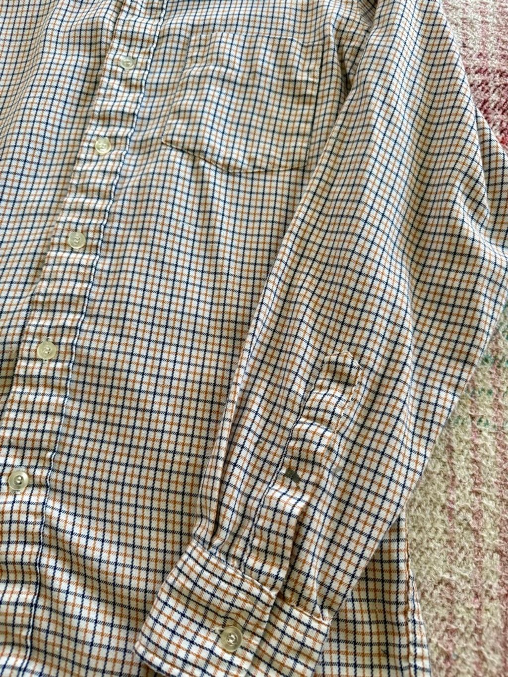 L.L. Bean 90s LL Bean tan/brown Check Flannel S Size US S / EU 44-46 / 1 - 3 Thumbnail
