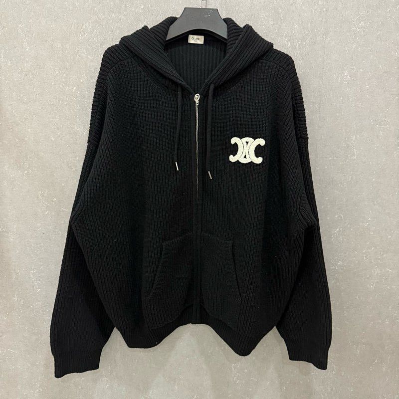 Celine Celine Logo Embroidered Zip Up Hoodie Size XXL Size US XXL / EU 58 / 5 - 1 Thumbnail