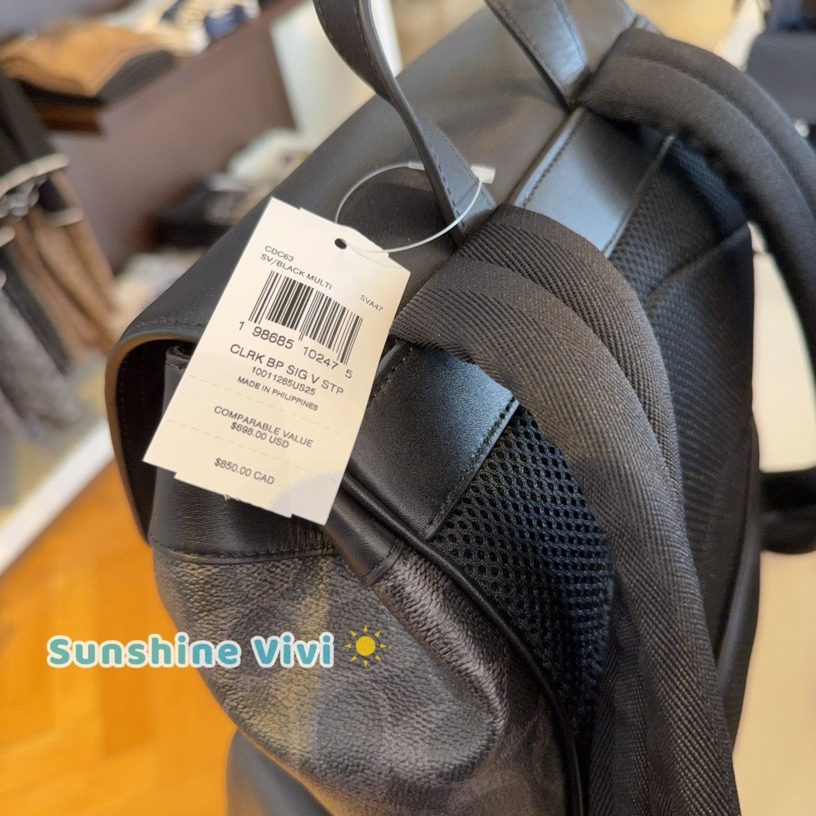Coach NWT Coach MEN's Clark Backpack Silver/Black Multi CDC63 Size ONE SIZE - 7 Thumbnail