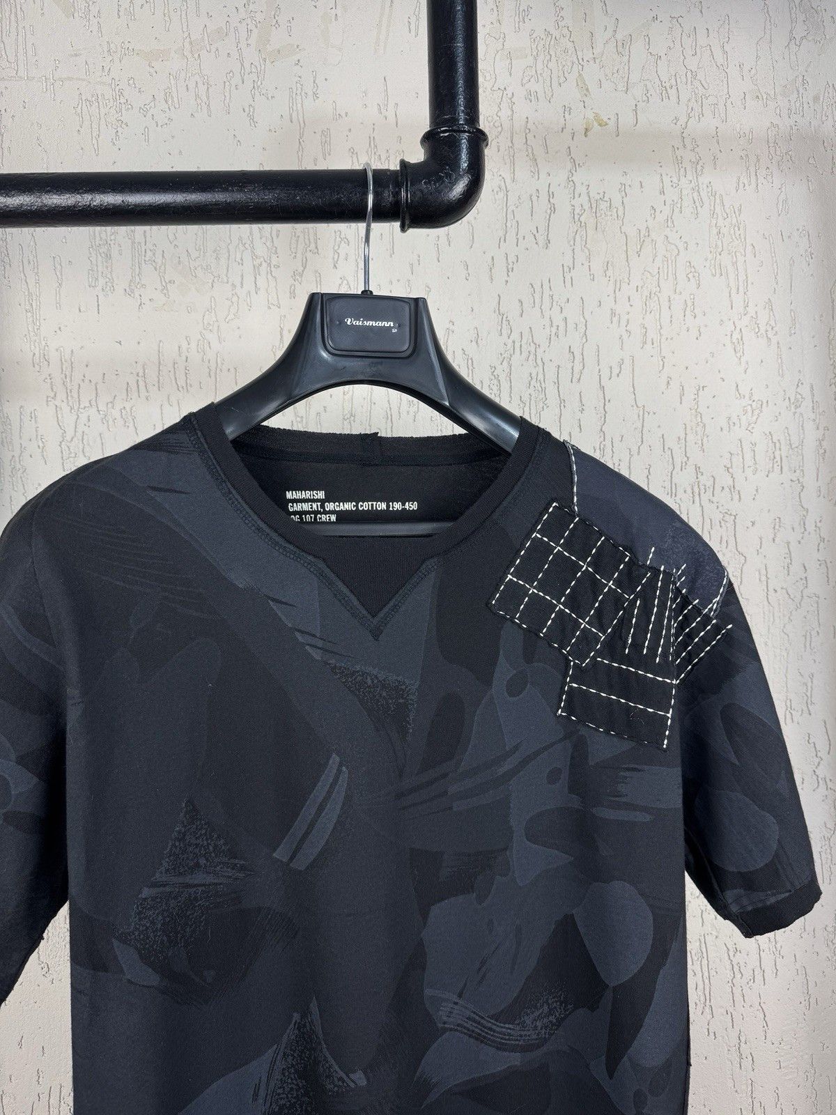 Japanese Brand × Maharishi Maharishi Patchwork T-Shirt Black Embroidered Organic Cotton Size US M / EU 48-50 / 2 - 2 Thumbnail