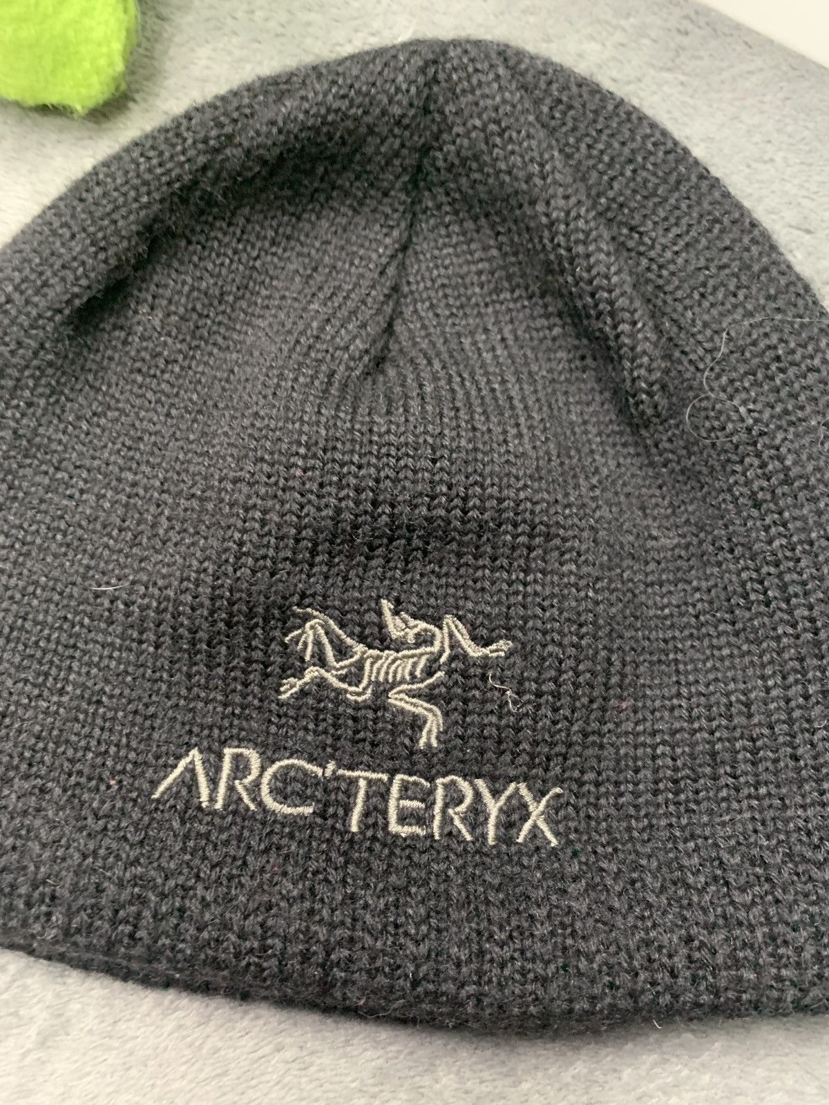 Pre-owned Arcteryx X Vintage Y2k Arc'teryx Wool Bird Knitted Hat Logo Fleece In Black