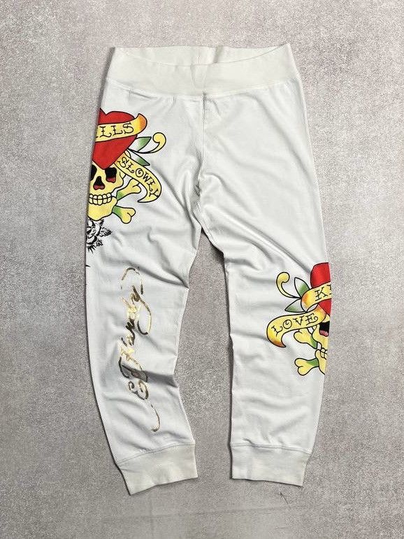 Ed Hardy × Vintage Vintage Ed Hardy Y2K Wmns Trackpants S Size 26" / US 2 / IT 38 - 1 Thumbnail