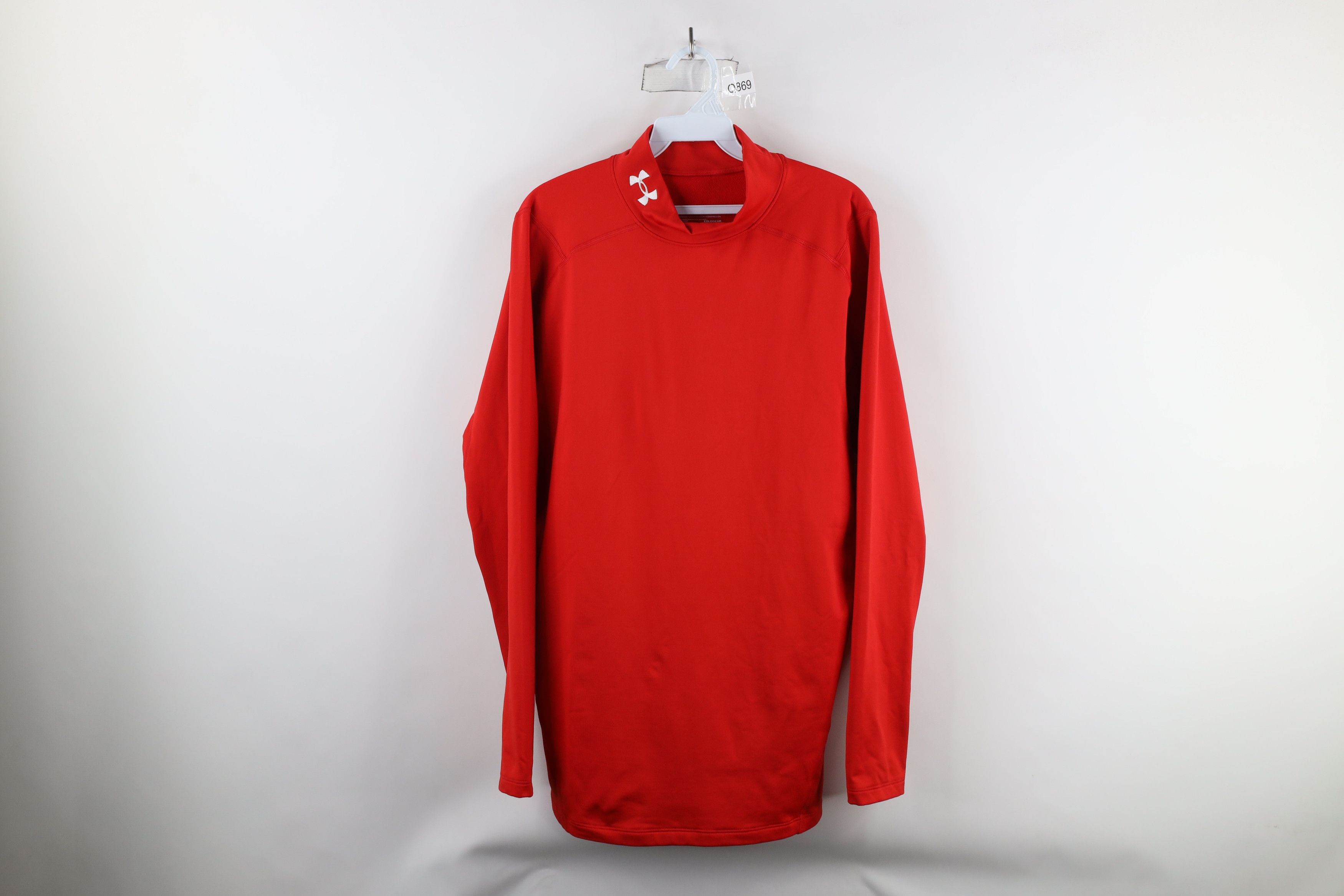 Under Armour × Vintage Under Armour Compression Mock Neck Long Sleeve T-Shirt Red Size US XXL / EU 58 / 5 - 1 Thumbnail