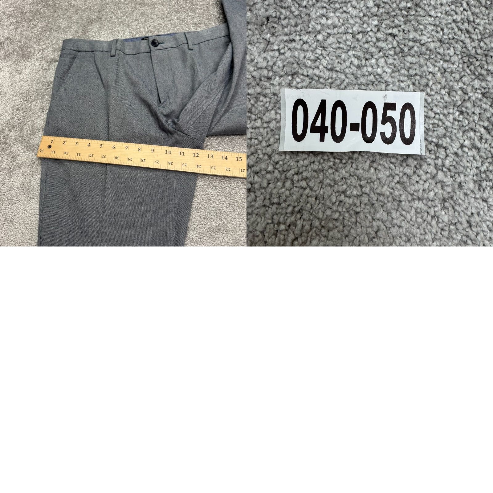 Banana Republic Banana Republic Kentfield Cotton Dress Pants Mens 33x30 Gray Straight Leg Career Size US 33 - 10 Thumbnail