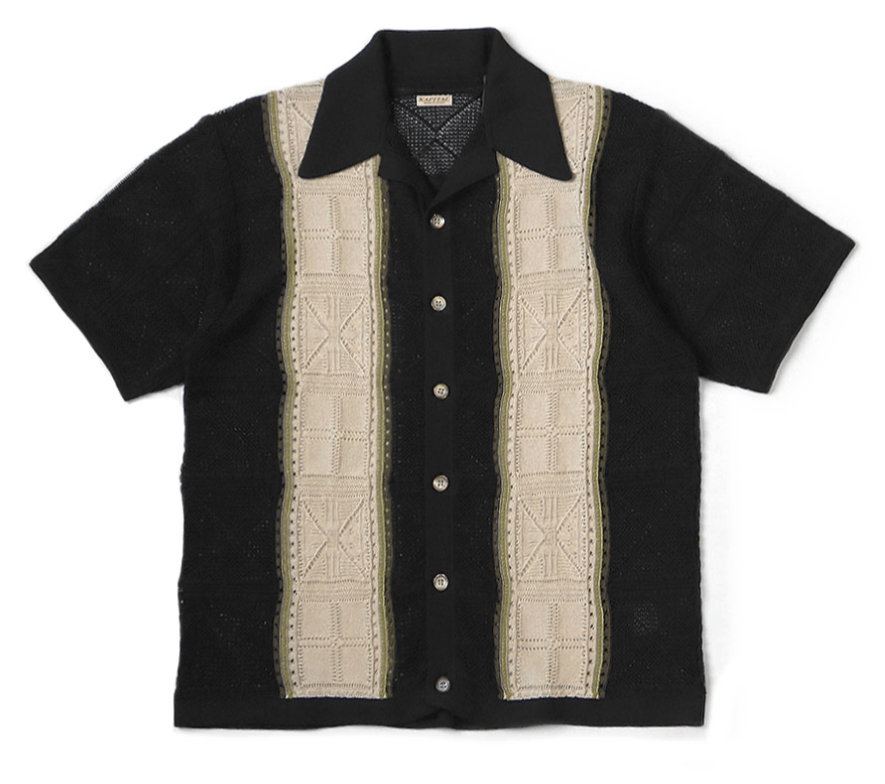 Kapital 12G Crochet Knit Tennessee Aloha Polo Size US L / EU 52-54 / 3 - 1 Thumbnail