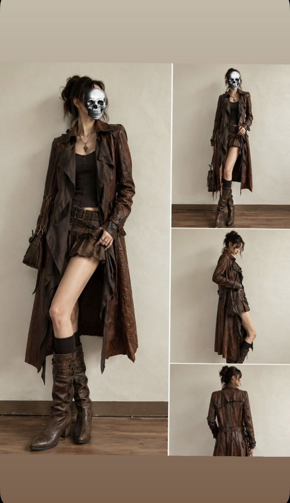 14th Addiction 2000’s avant-garde Leather coat korean designer brand tankus Size S / US 4 / IT 40 - 3 Thumbnail