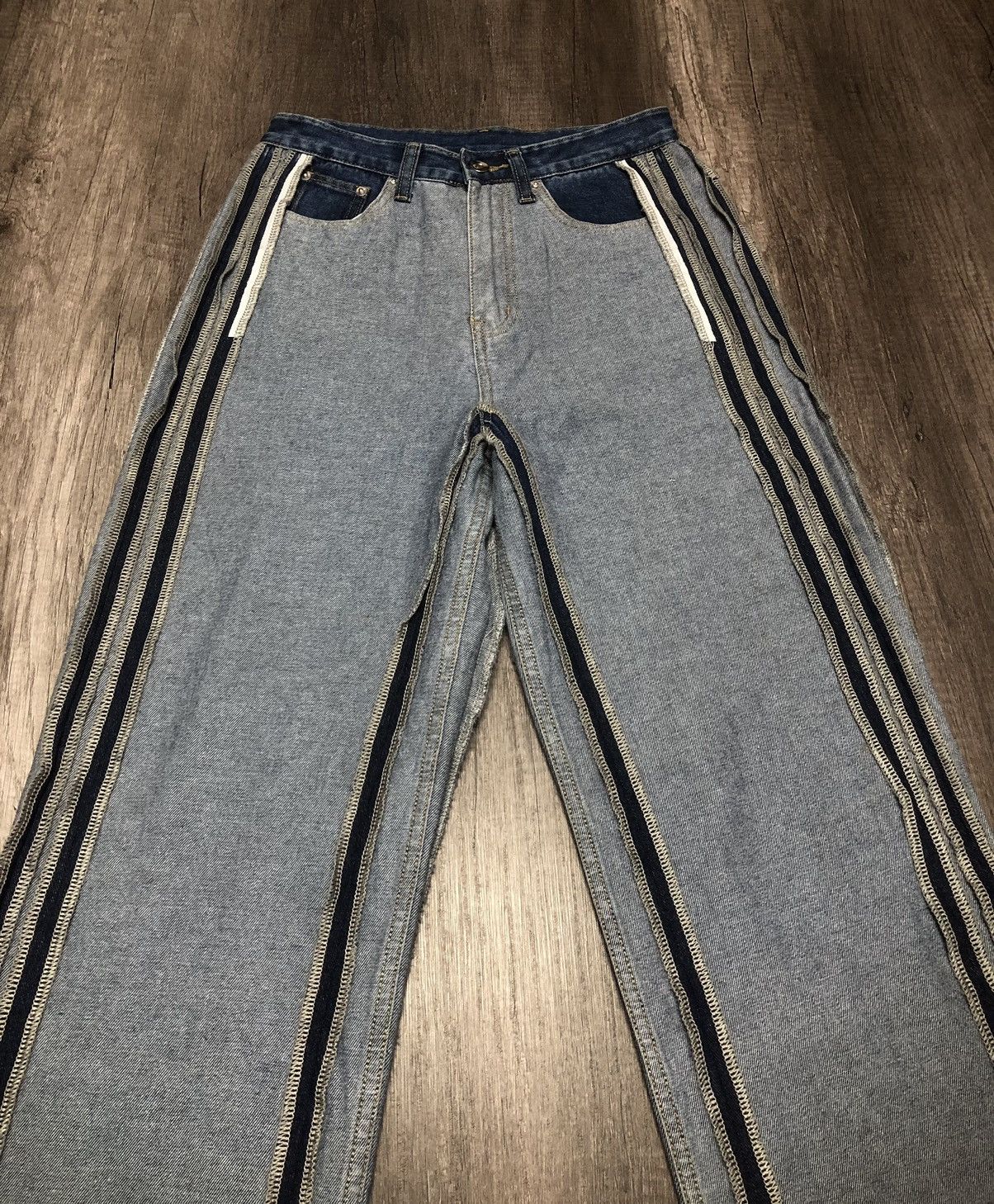Japanese Brand me+em select Jeans Rare Design (unisex) Size US 28 / EU 44 - 16 Thumbnail