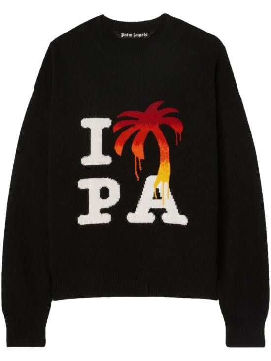 Palm Angels PALM ANGELS Men Sweater PMHE054F23KNI006 1025 Black Size US L / EU 52-54 / 3 - 1 Thumbnail