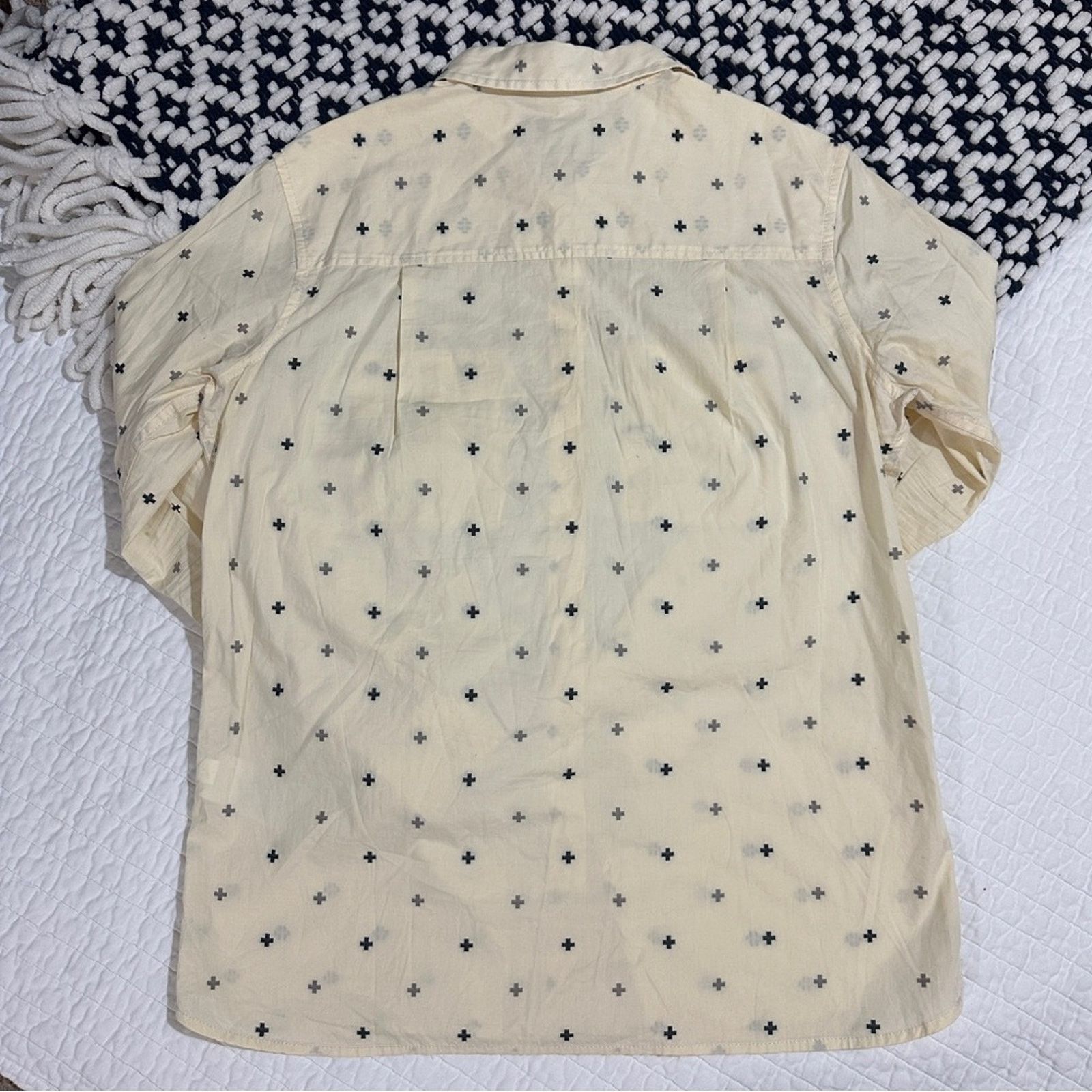 Pendleton PENDLETON Cream Meridian Cross Button Up Long Sleeve Shirt S Size US S / EU 44-46 / 1 - 2 Thumbnail