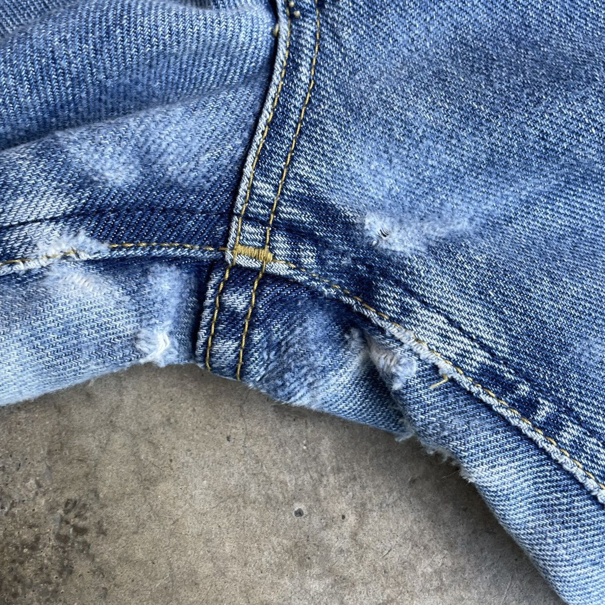 Lee 🔥Vintage Lee Stoned Washed Distress Denim Jeans Size US 27 - 8 Thumbnail