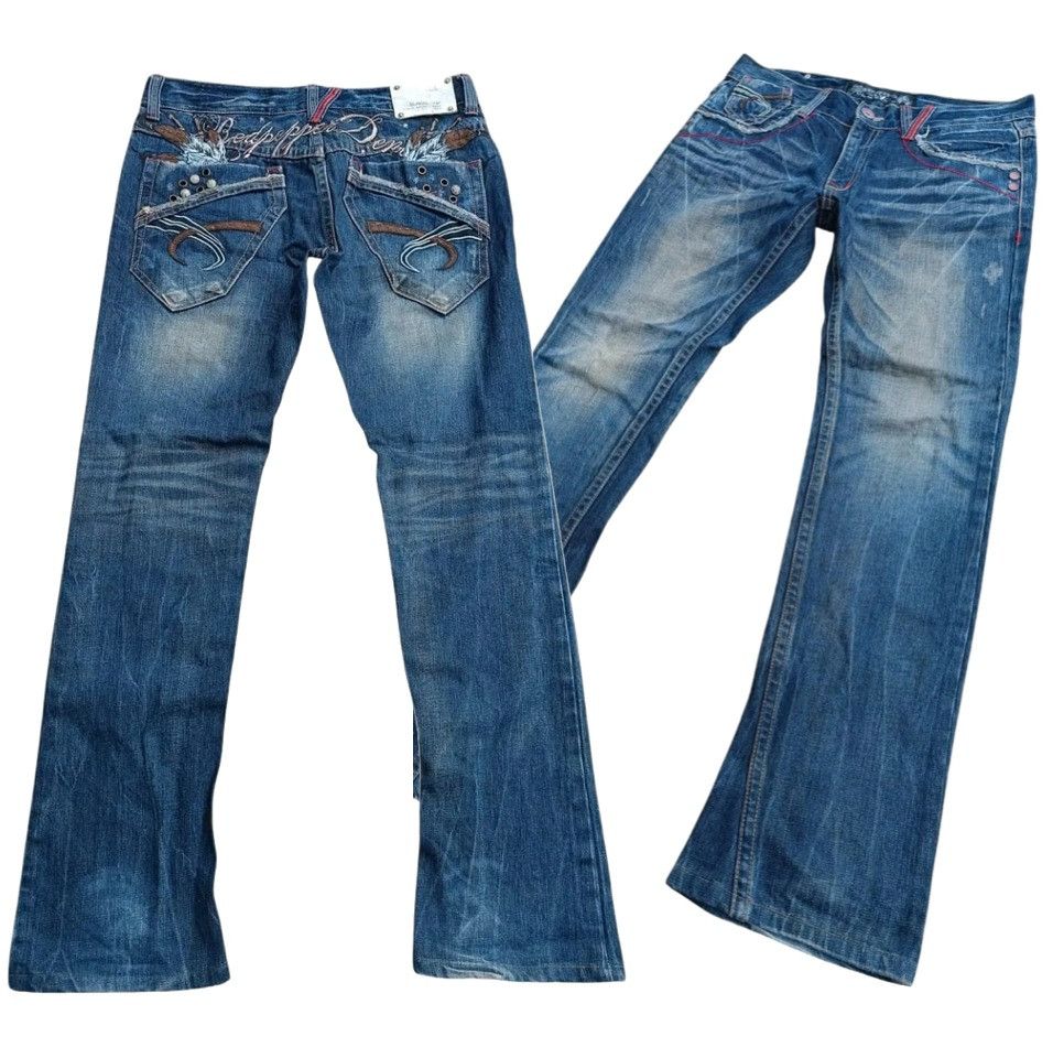 Japanese Brand 🔥RARE🔥 Redpepper Seditionaries Faded Jeans Size US 34 / EU 50 - 19 Thumbnail