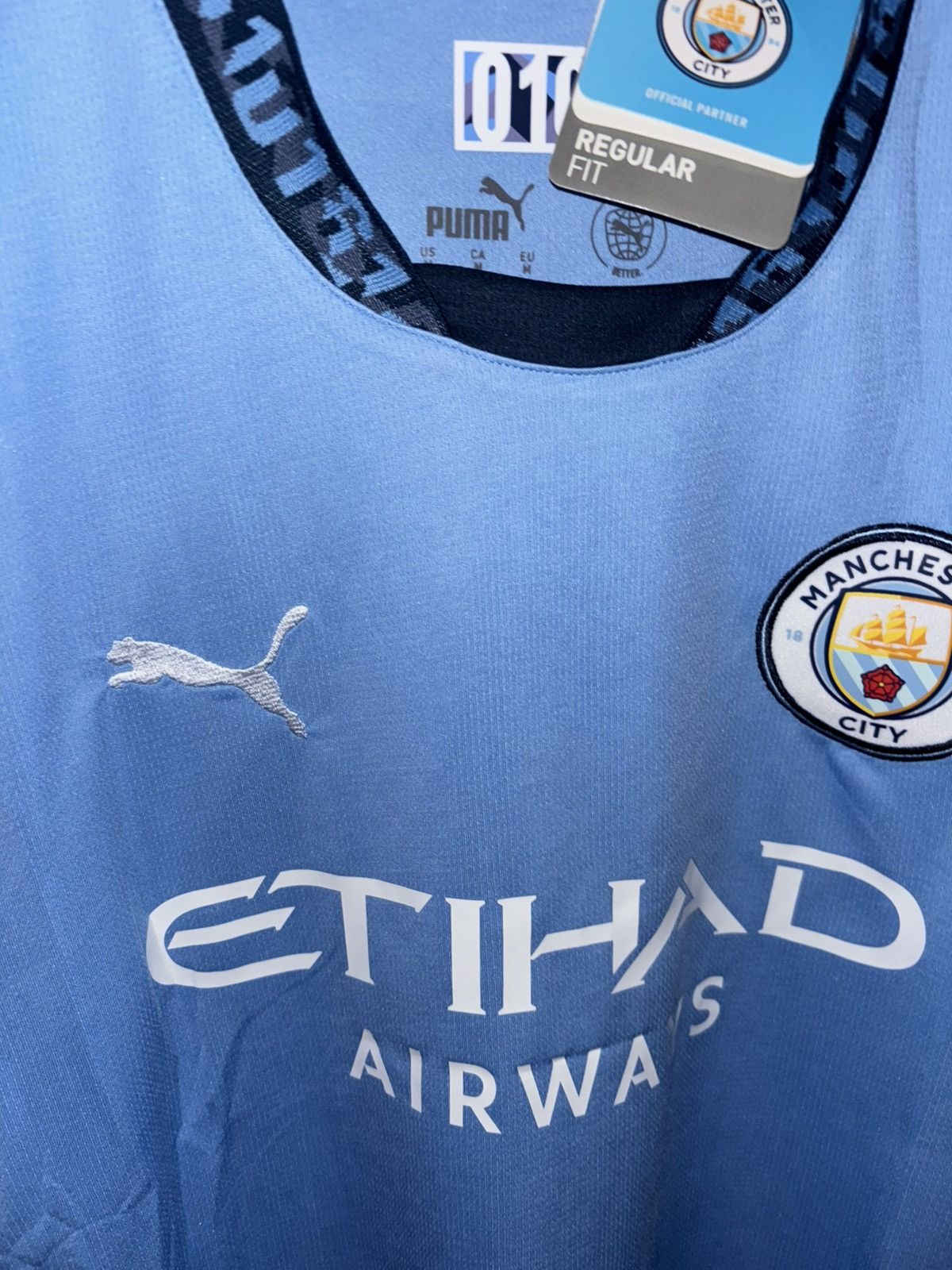 Puma Haaland Manchester City Soccer Jersey Size M Size US M / EU 48-50 / 2 - 4 Thumbnail