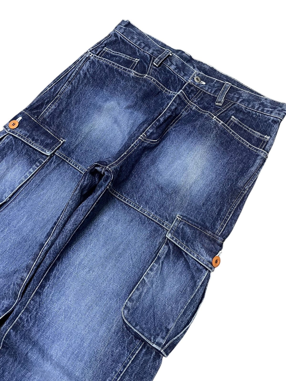 Beauty Beast × Japanese Brand TJan. Japan Panel Baggy Cargo Loose Jeans Size US 36 / EU 52 - 2 Thumbnail