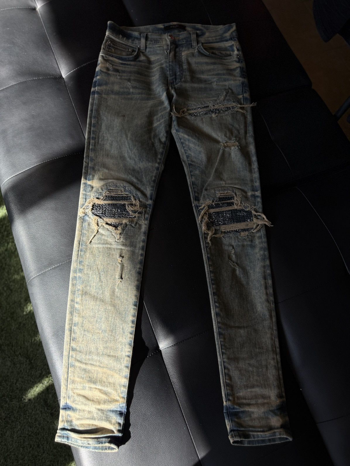 Amiri Amiri Blue Jeans Blue Bandanna Patch Size 30 Flawless 🧼 Size US 30 / EU 46 - 1 Thumbnail