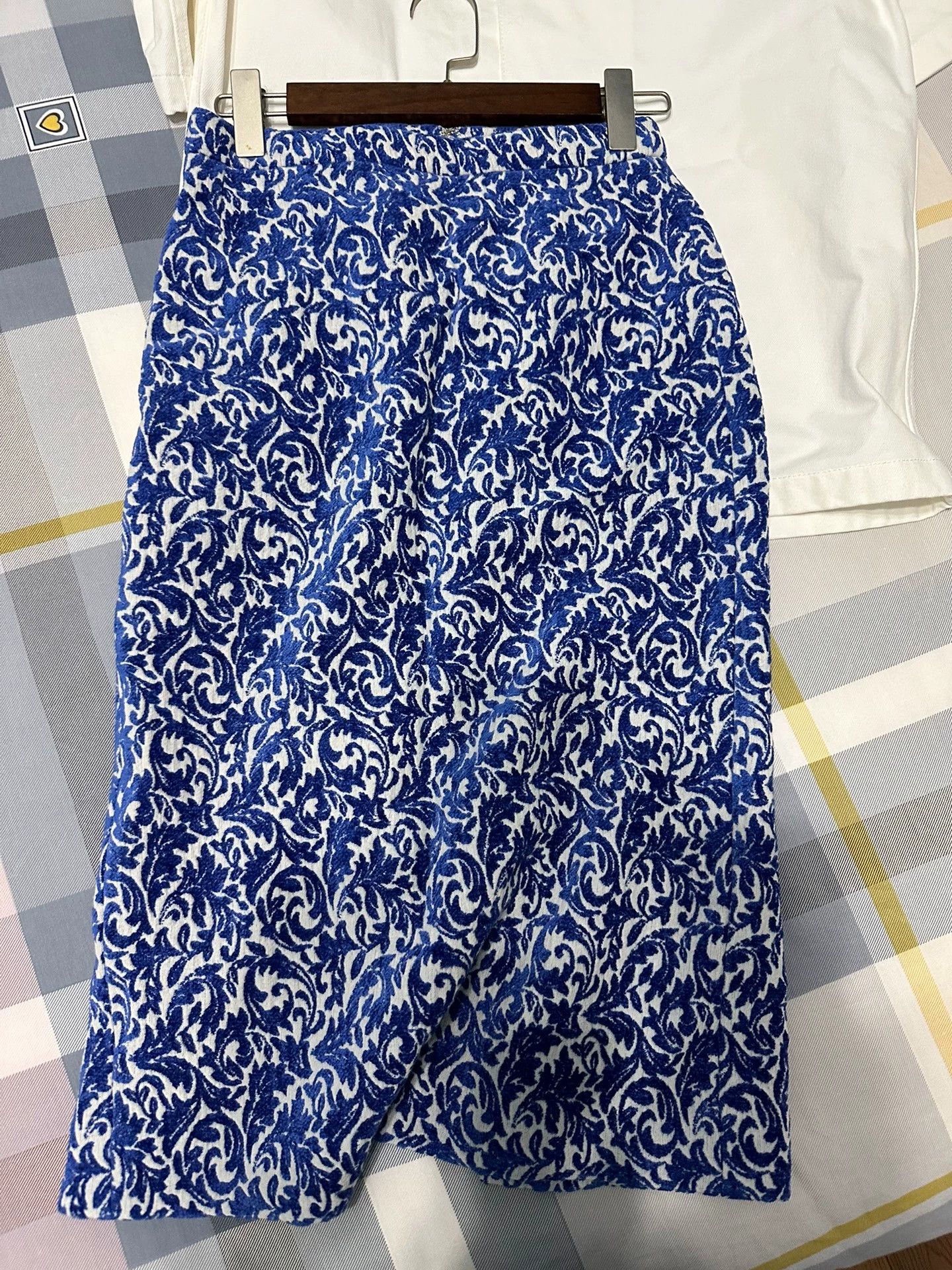 Dries Van Noten DVN blue & white porcelain skirt waist 66-68 95 new Size 24" / US 00 / IT 34 - 3 Thumbnail