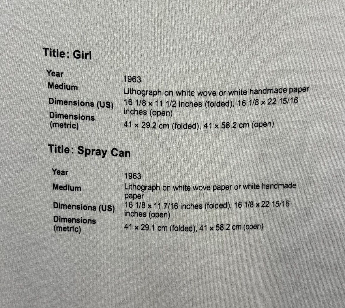 Other ROY LICHTENSTEIN GIRL SPRAY CAN SHIRT Size US L / EU 52-54 / 3 - 4 Thumbnail