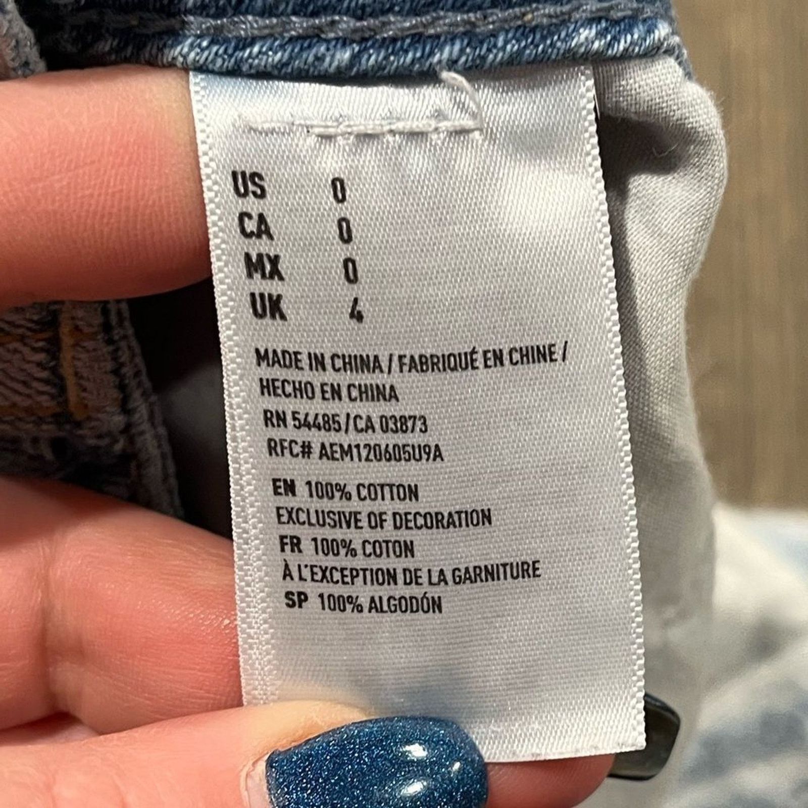 American Eagle Outfitters American Eagle Womens Cut-Off Jean Short Distressed Size 0 Size 25" / US 0 / IT 36 - 3 Thumbnail