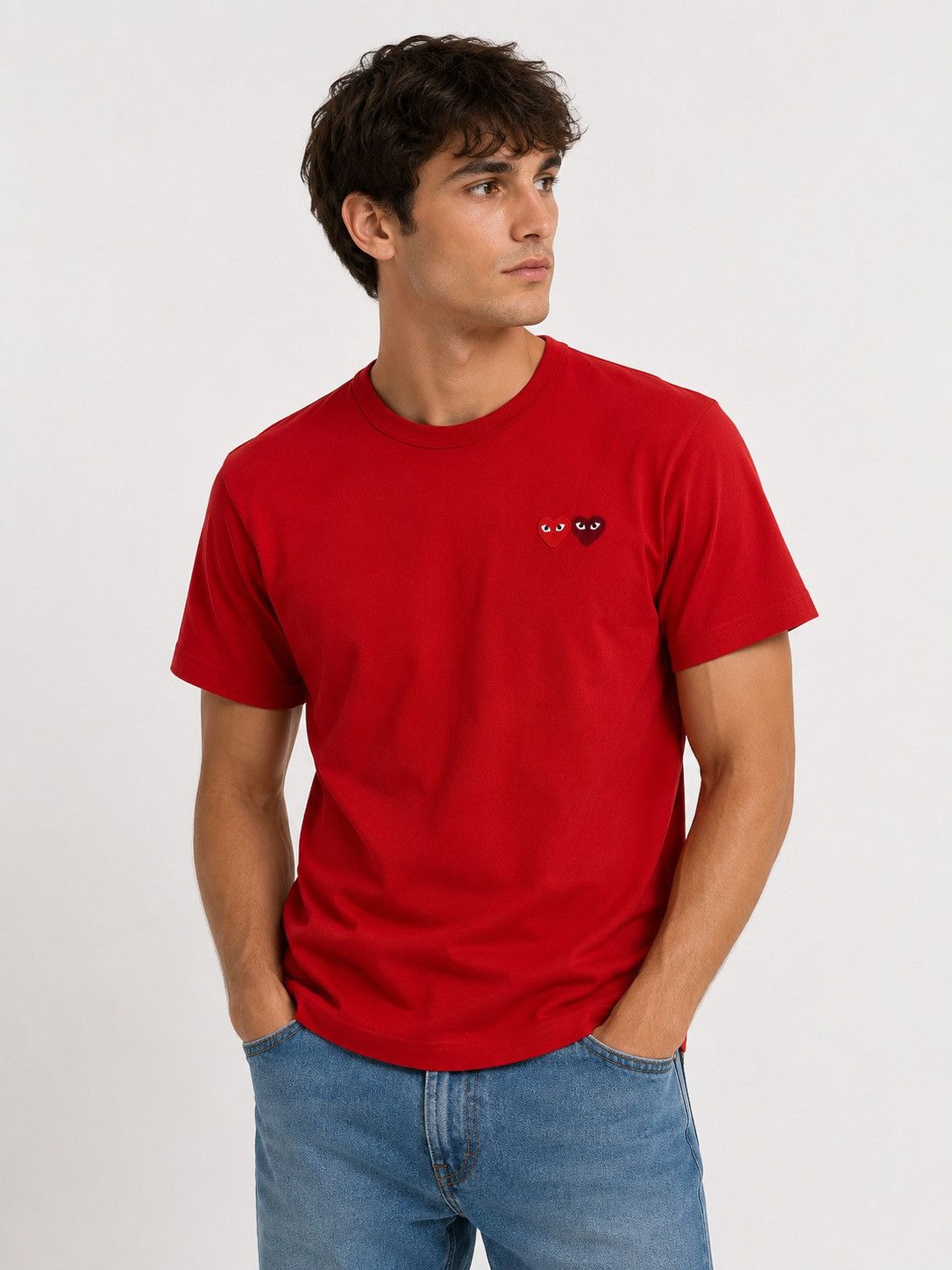 Comme des Garcons Comme De Garcons PLAY Red blue eyes Cotton T