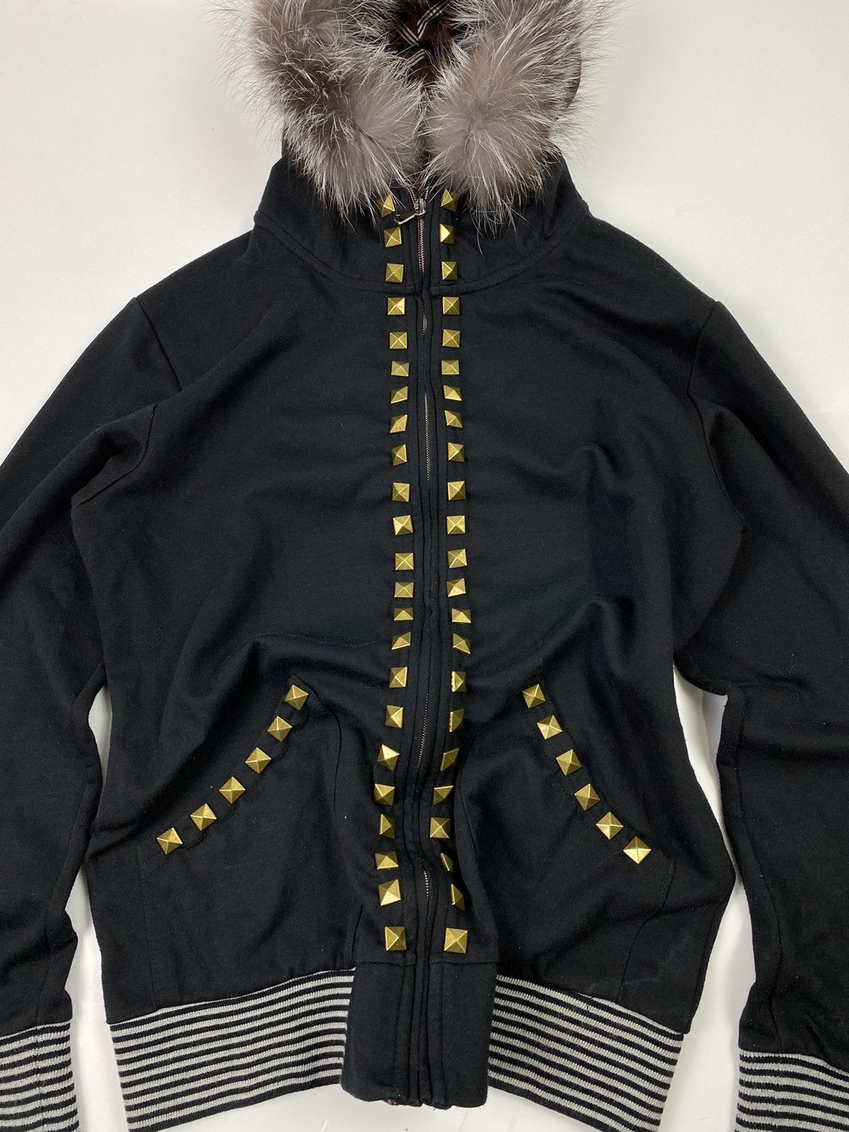 If Six Was Nine × Japanese Brand × Le Grande Bleu (L.G.B.) Fur hoodie studded semantic design ifsix style Size US M / EU 48-50 / 2 - 7 Thumbnail