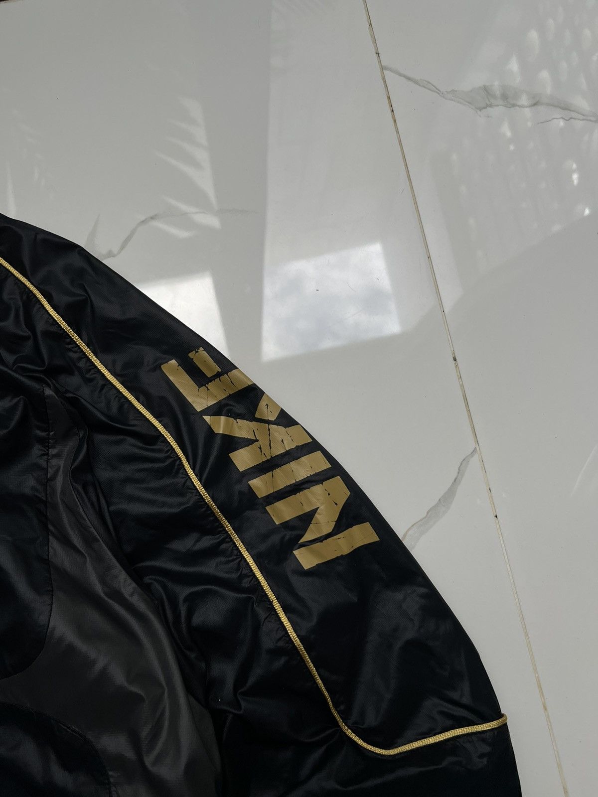 Nike × Vintage 90’s NIKE SLEEVE SPELLOUT LOGO SWOOSH Y2K TRACK JACKET HOOD Size US XL / EU 56 / 4 - 4 Thumbnail