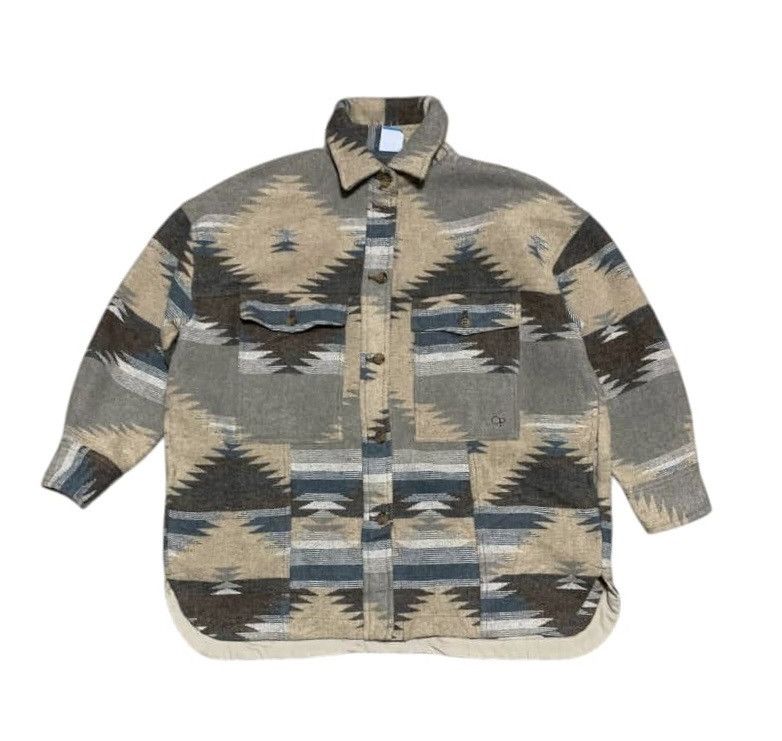 Vintage Ocean Pacific Navajo Wool Shirt Jacket Nice Design