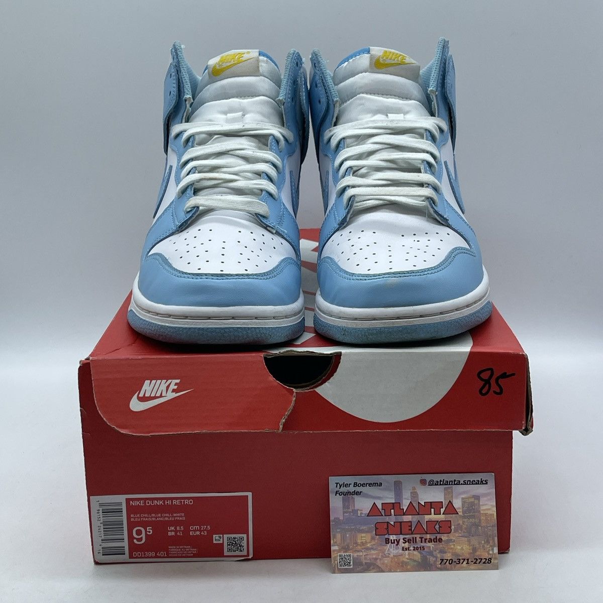 Nike Dunk high blue chill Size US 9.5 / EU 42-43 - 2 Thumbnail