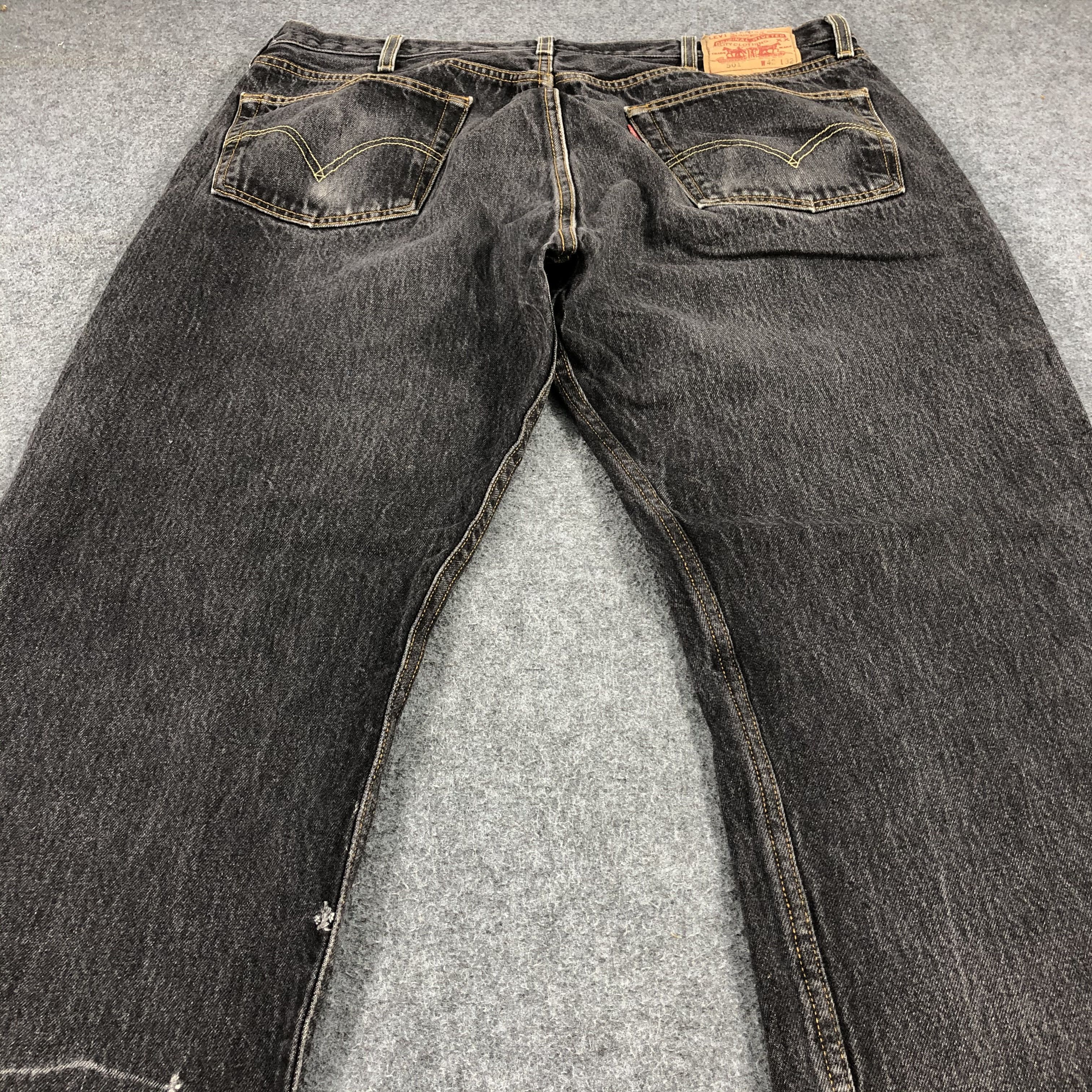 Levi's Faded Vintage Levis 501 Jeans Dark Wash Denim-J1059 Size US 39 - 4 Thumbnail