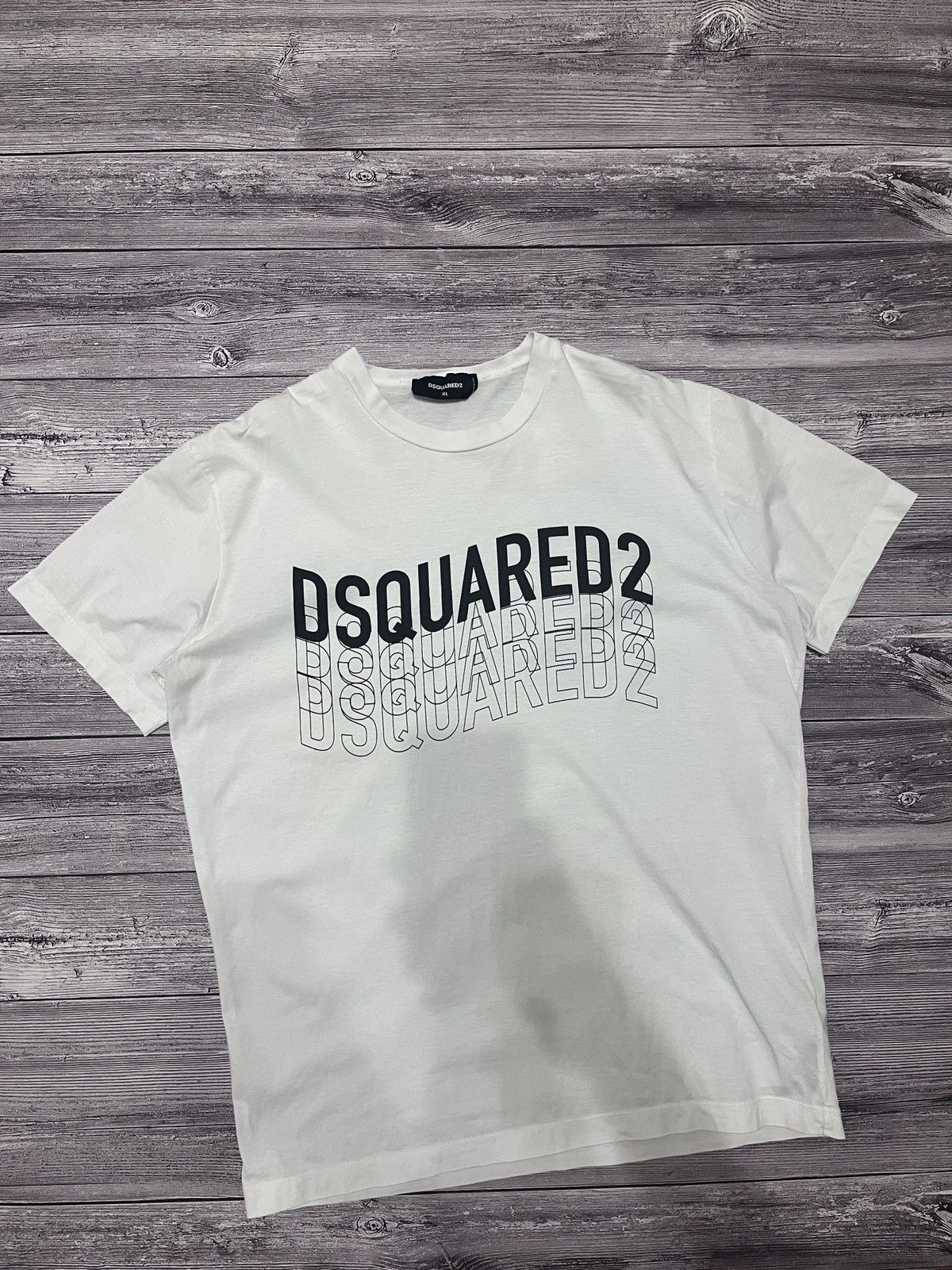 Dsquared2 Dsquared2 White Graphic Logo T-Shirt Size US XL / EU 56 / 4 - 1 Thumbnail